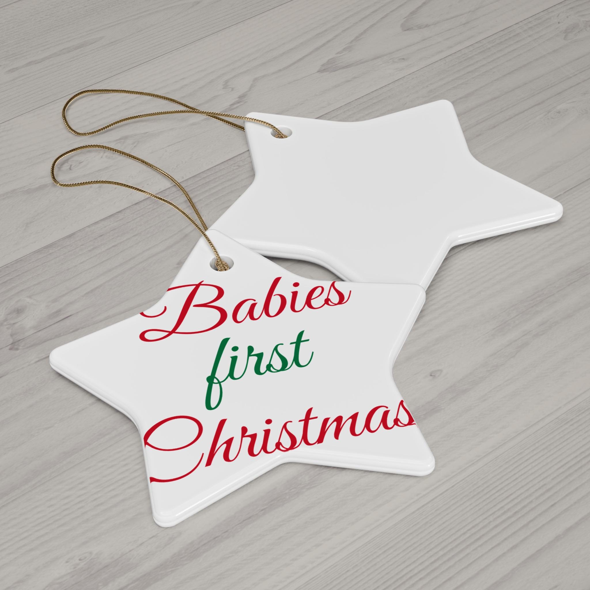 Babies First Christmas Ornament, 4 Shapes