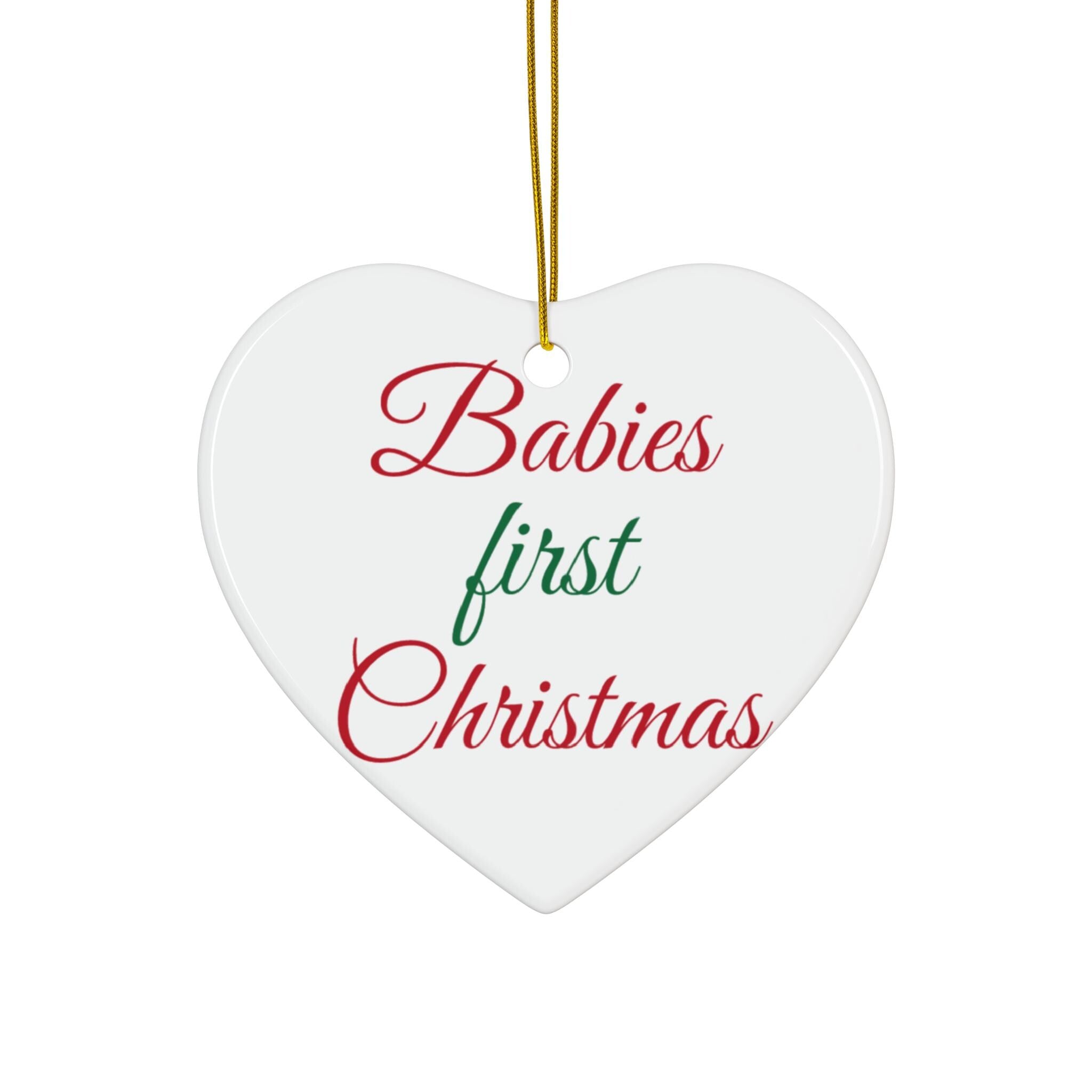 Babies First Christmas Ornament, 4 Shapes