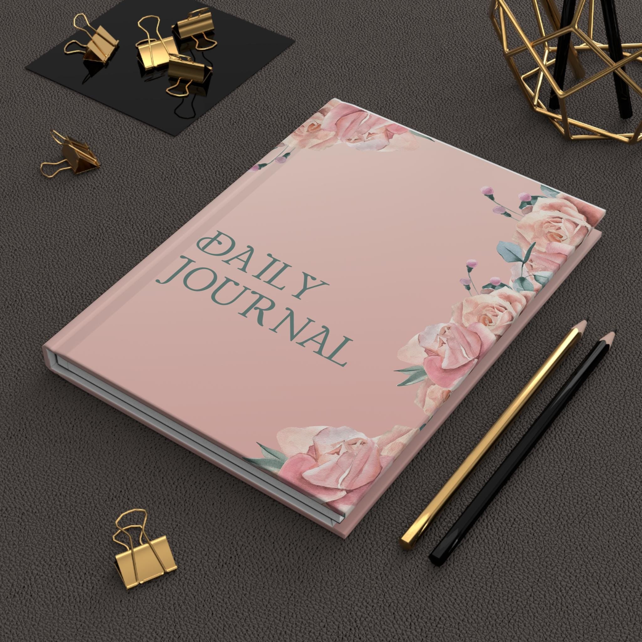 Elegant Daily Journal | Floral Hardcover Notebook for Writing, Gratitude, Self-Reflection, Gift, Planner