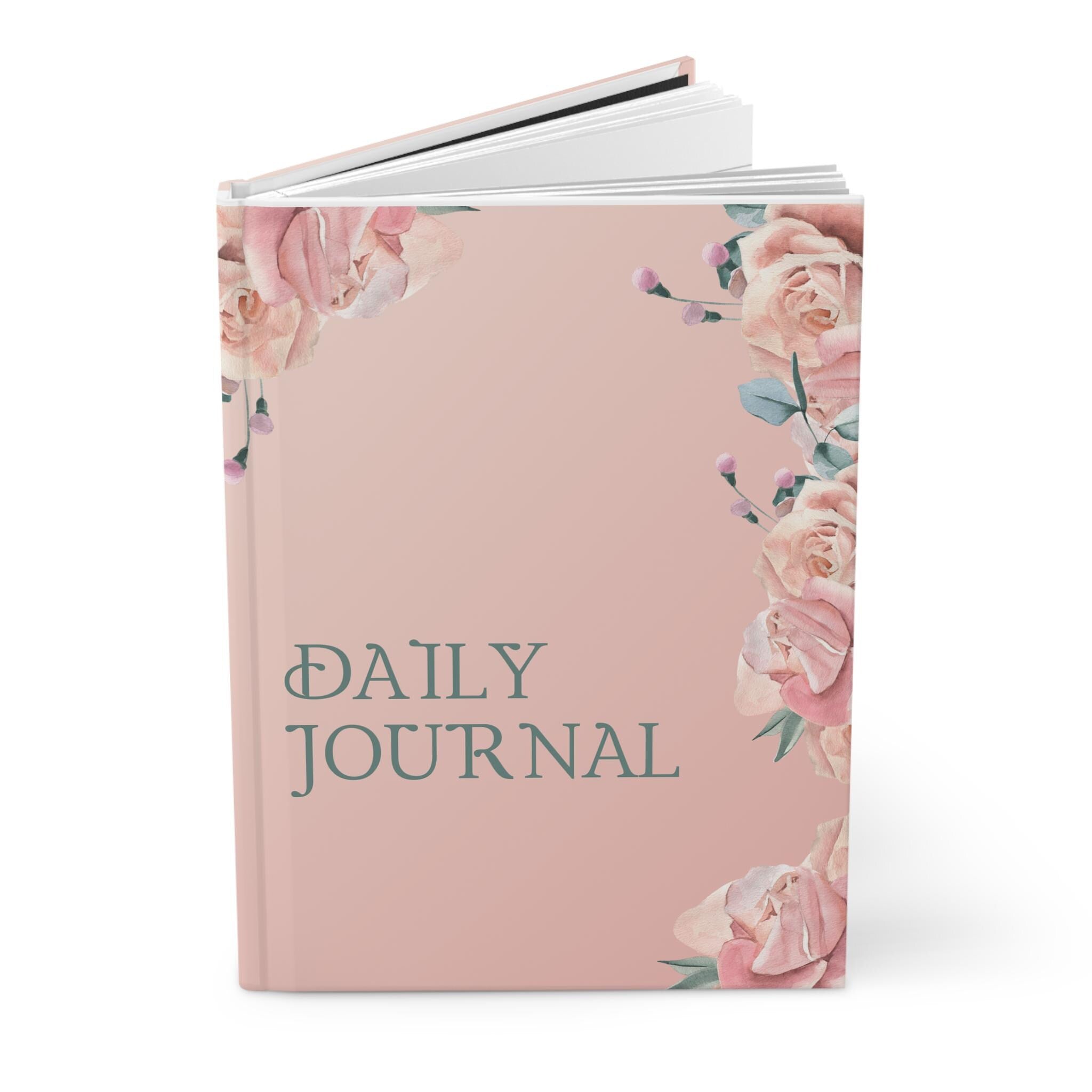 Elegant Daily Journal | Floral Hardcover Notebook for Writing, Gratitude, Self-Reflection, Gift, Planner