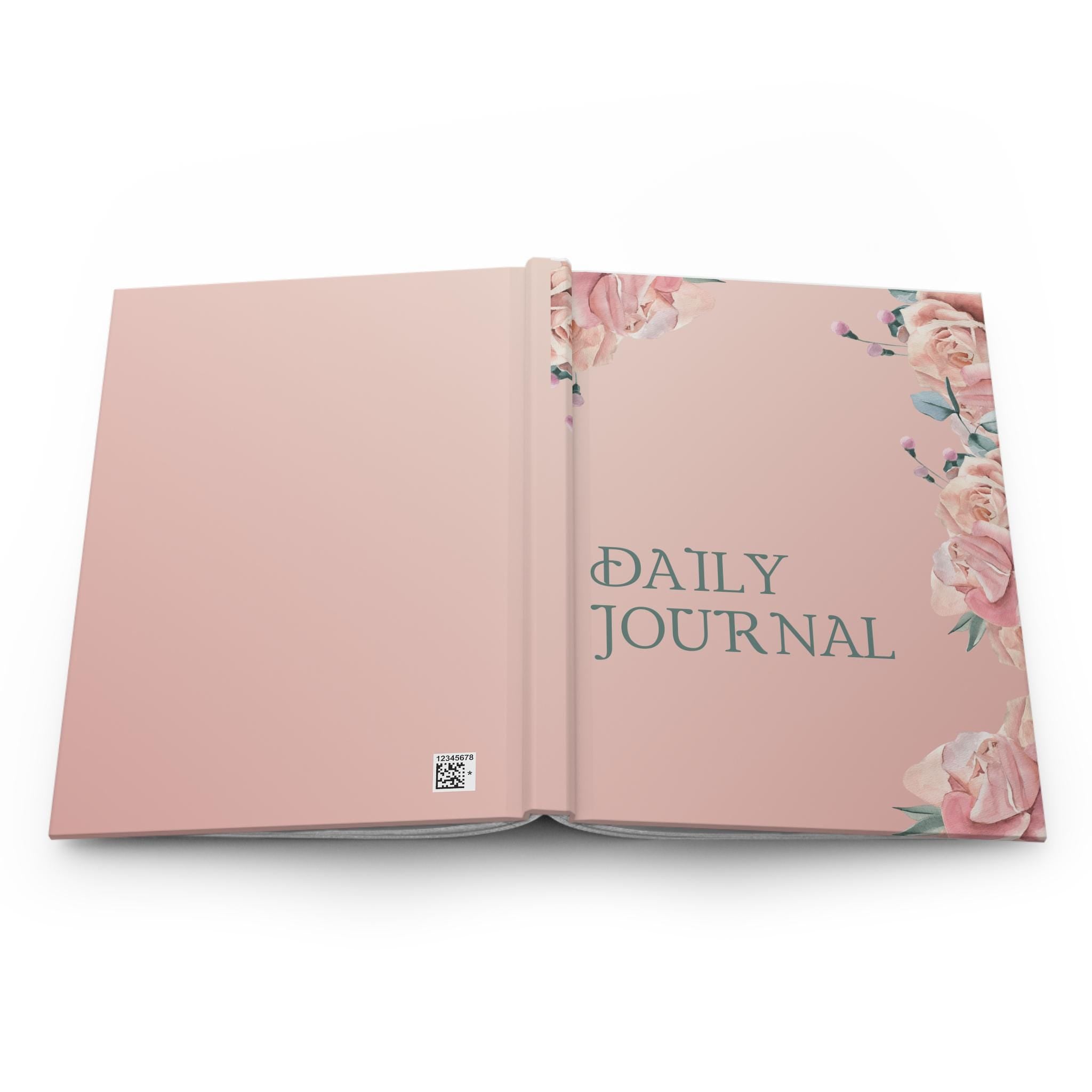 Elegant Daily Journal | Floral Hardcover Notebook for Writing, Gratitude, Self-Reflection, Gift, Planner