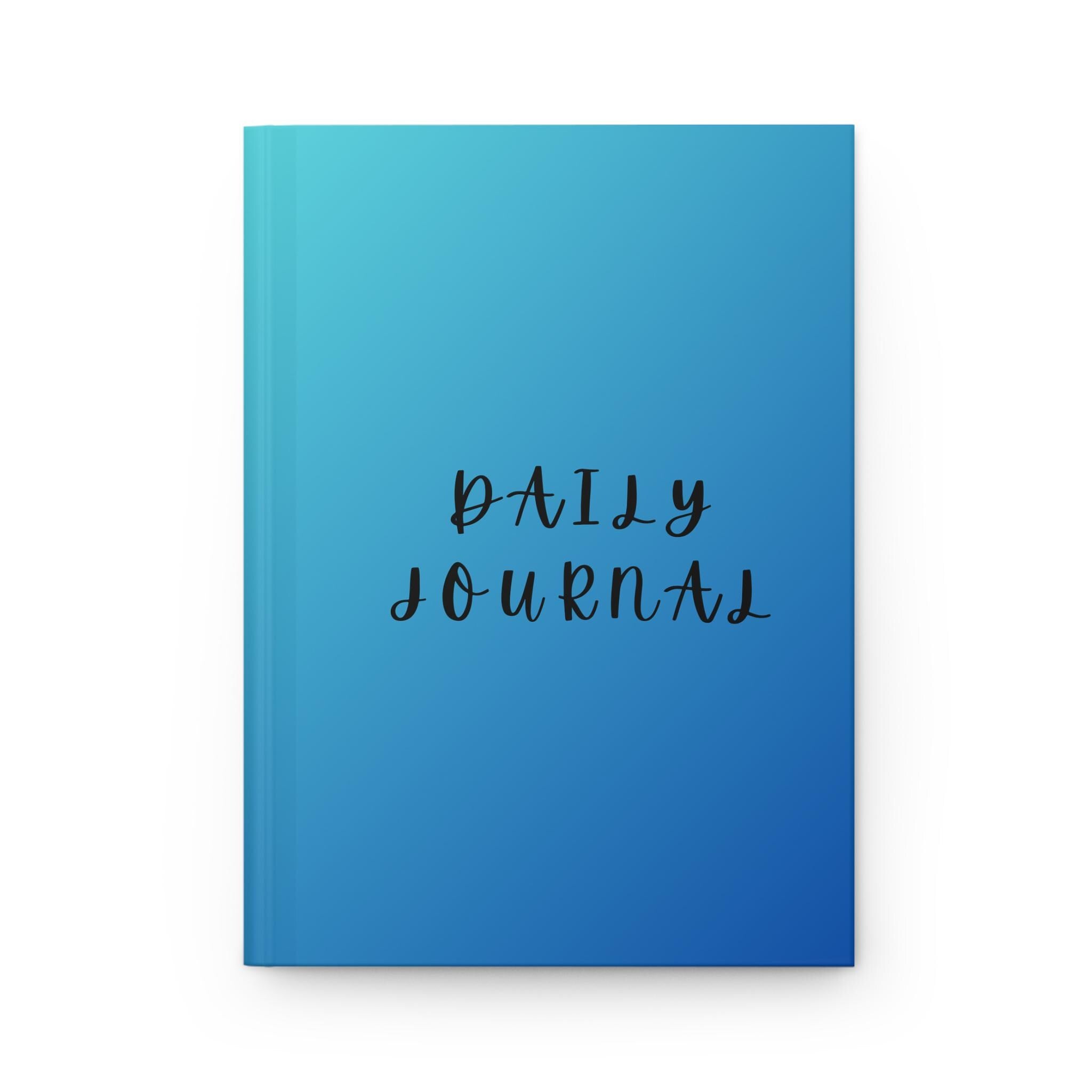 Daily Journal Hardcover Notebook, Motivational Writing, Gift for Students, Creative Reflection, Blue Gradient Design