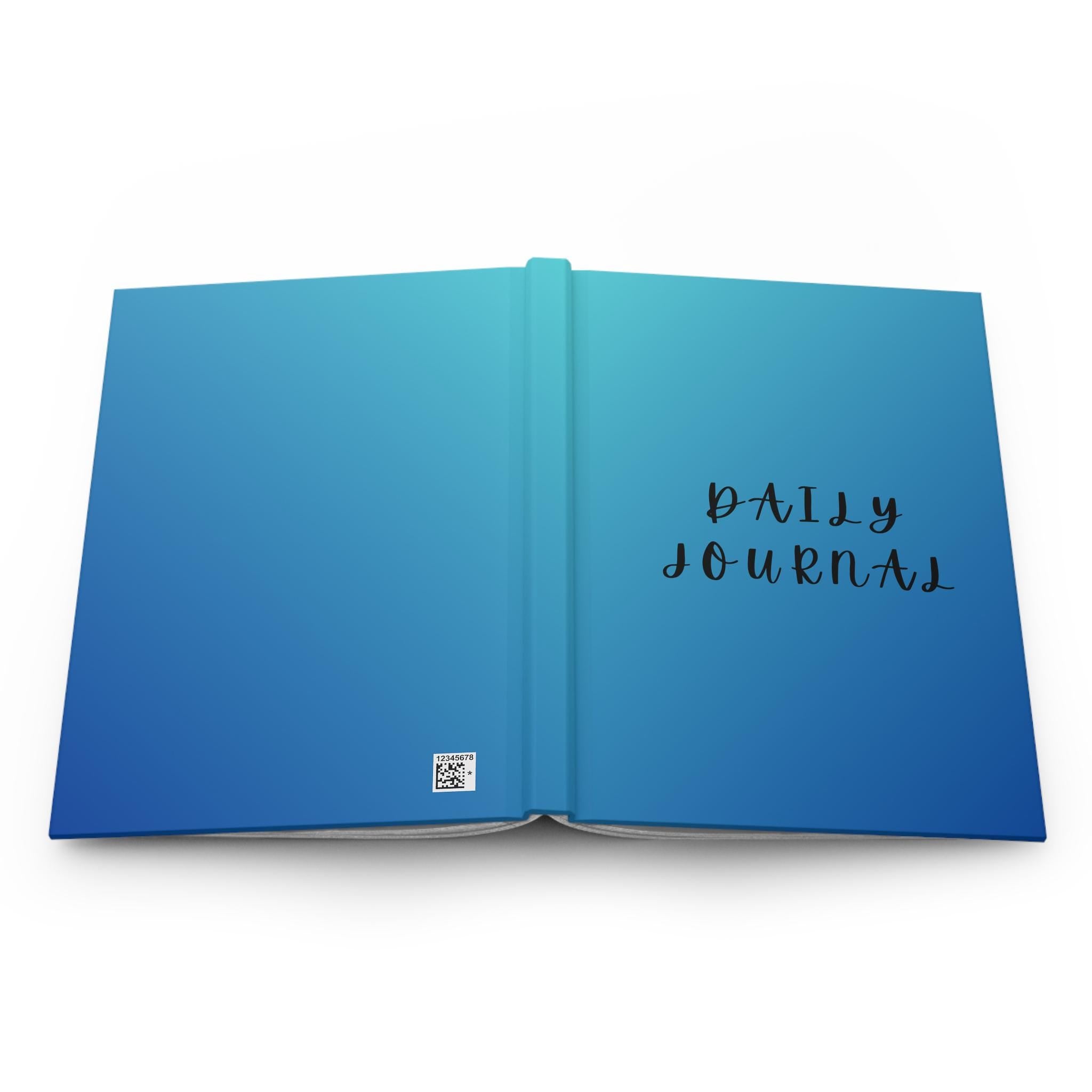 Daily Journal Hardcover Notebook, Motivational Writing, Gift for Students, Creative Reflection, Blue Gradient Design