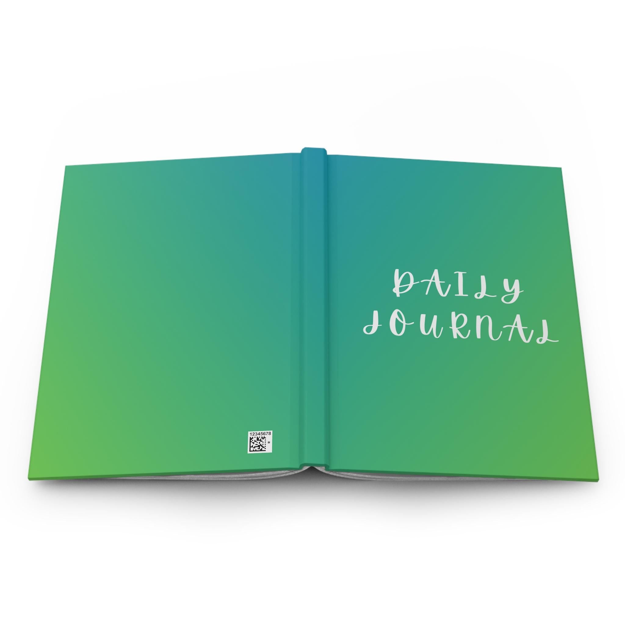 Daily Journal, Daily Planner, Writing Notebook, Eco-Friendly Journal, Gift for Writers, Inspirational Journal, Green Gradient Journal