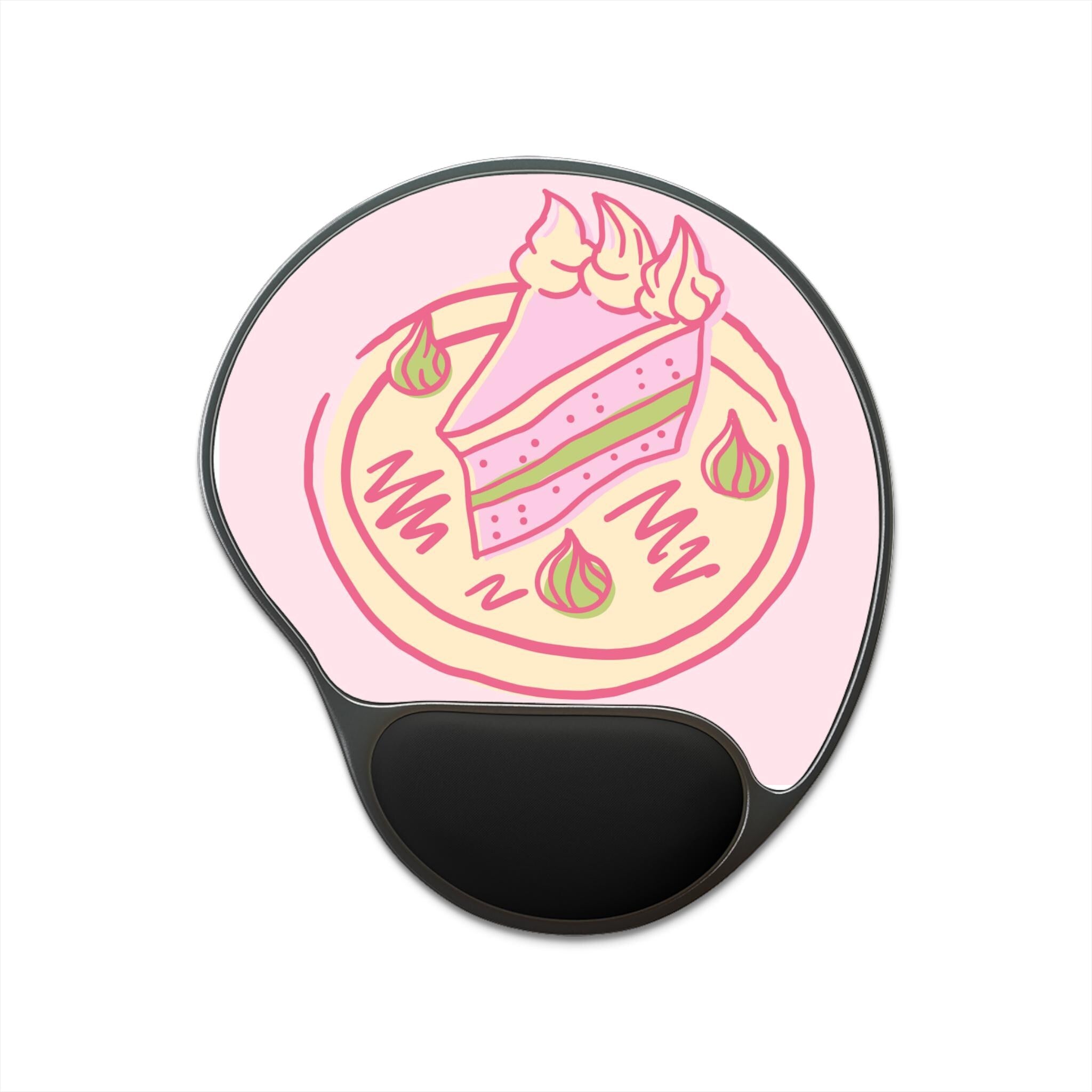 Cute Cake Design Mouse Pad with Wrist Rest, Perfect for Home Office, Gamer Gift, Sweet Treat Vibe, Great for Birthdays, Work Station Decor
