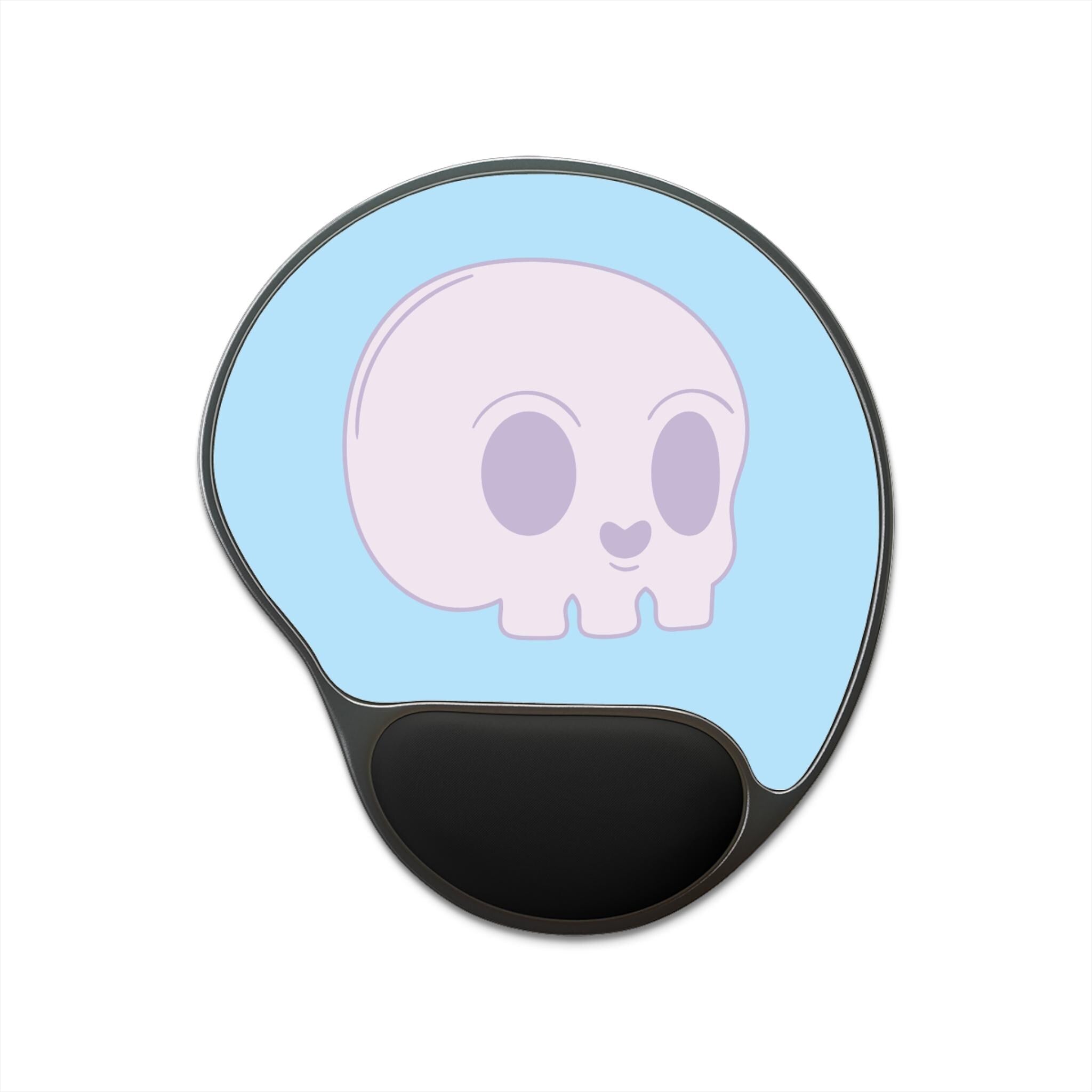 Cute Skull Mouse Pad with Wrist Rest, Gamer Gift, Office Decor, Desk Accessories, Cute Office Supplies