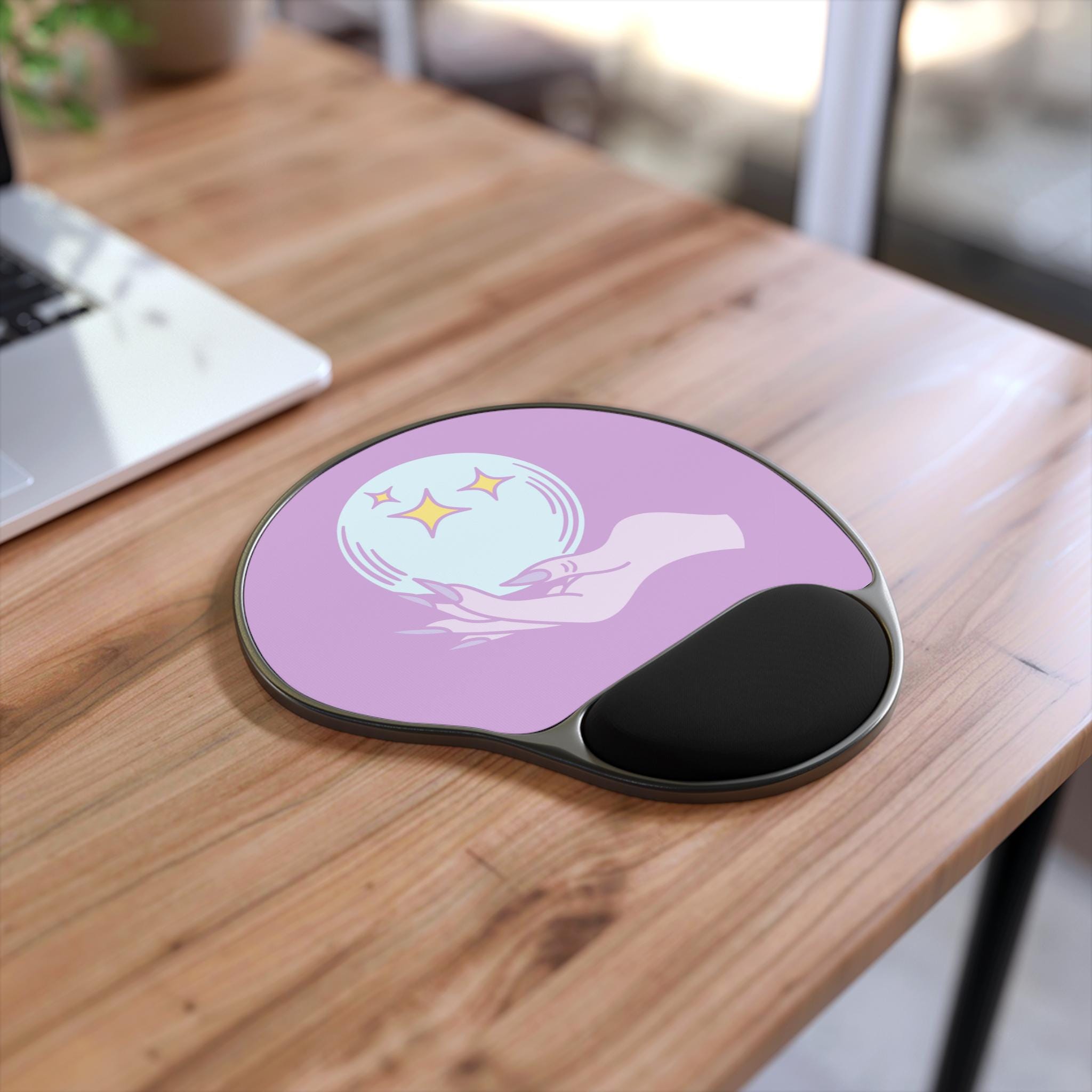Mystical Mouse Pad with Wrist Rest, Desk Accessories, Gamer Gift, Office Decor, Astrology Theme, Computer Accessories