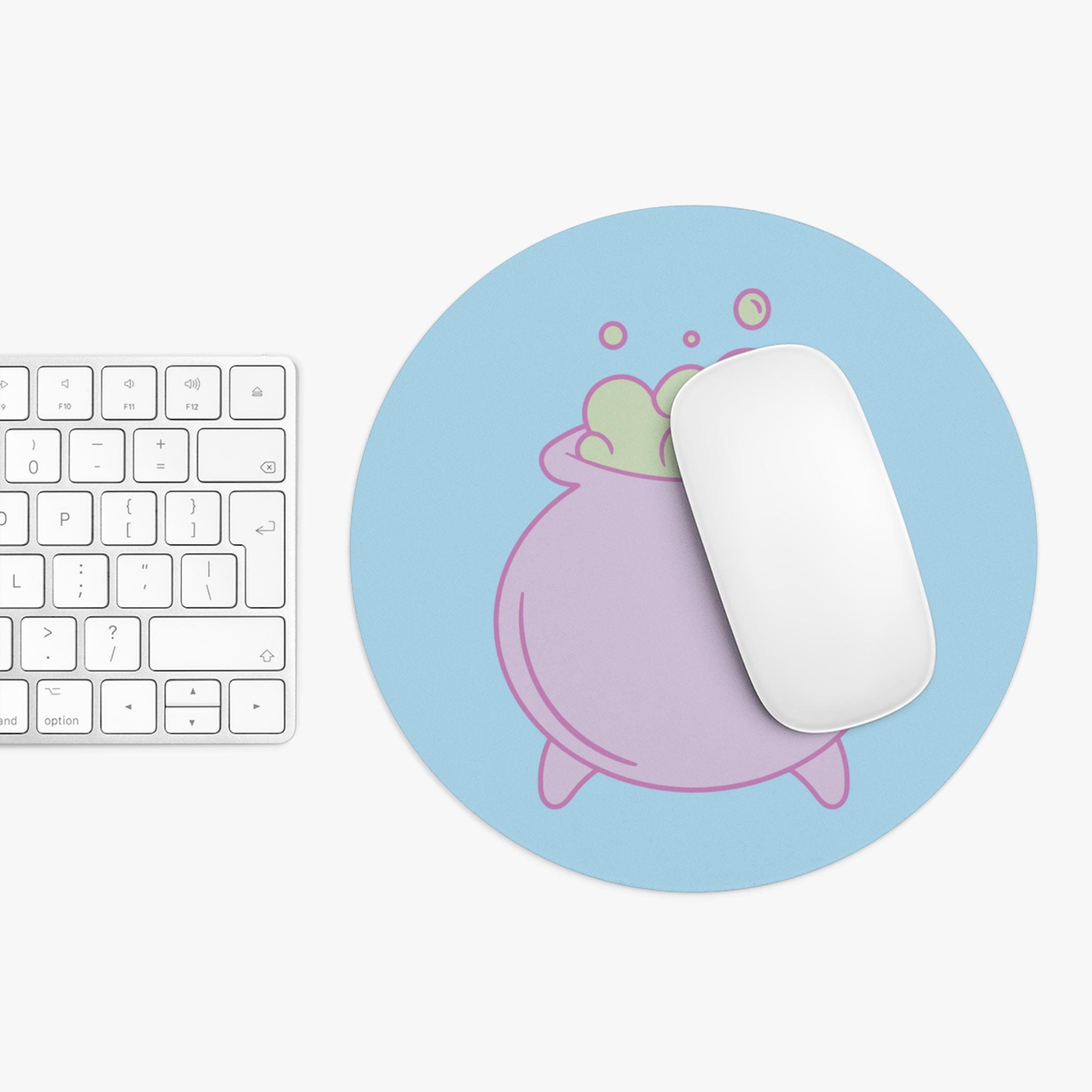 Whimsical Cauldron Mouse Pad - Cute Desk Accessory, Halloween Gift, Office Decor, Computer Pad, Witchy Vibe