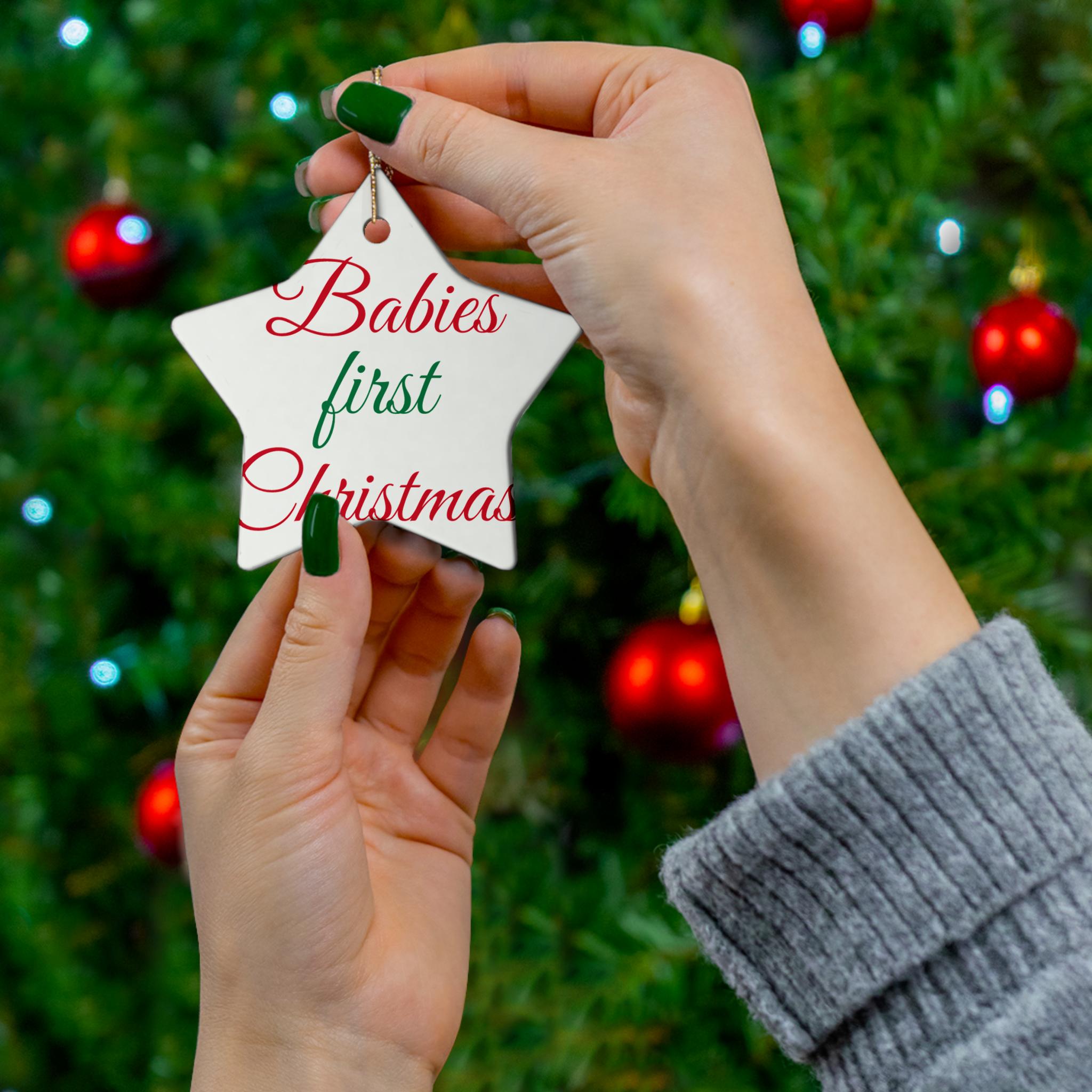 Babies First Christmas Ornament, 4 Shapes