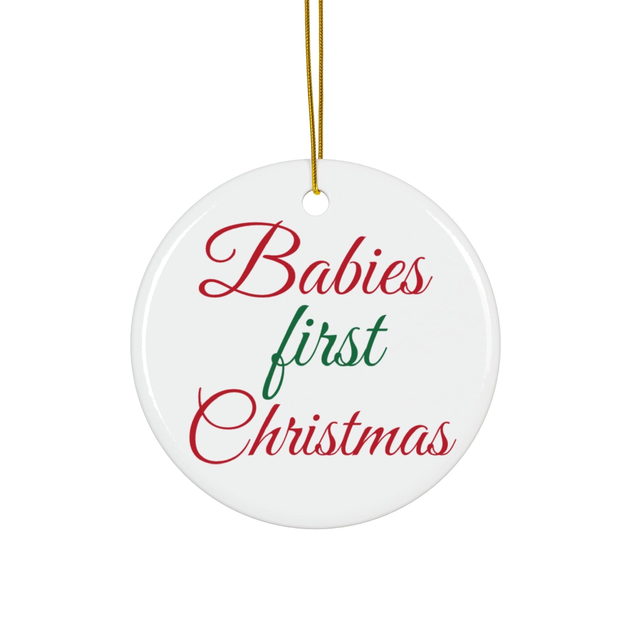 Babies First Christmas Ornament, 4 Shapes