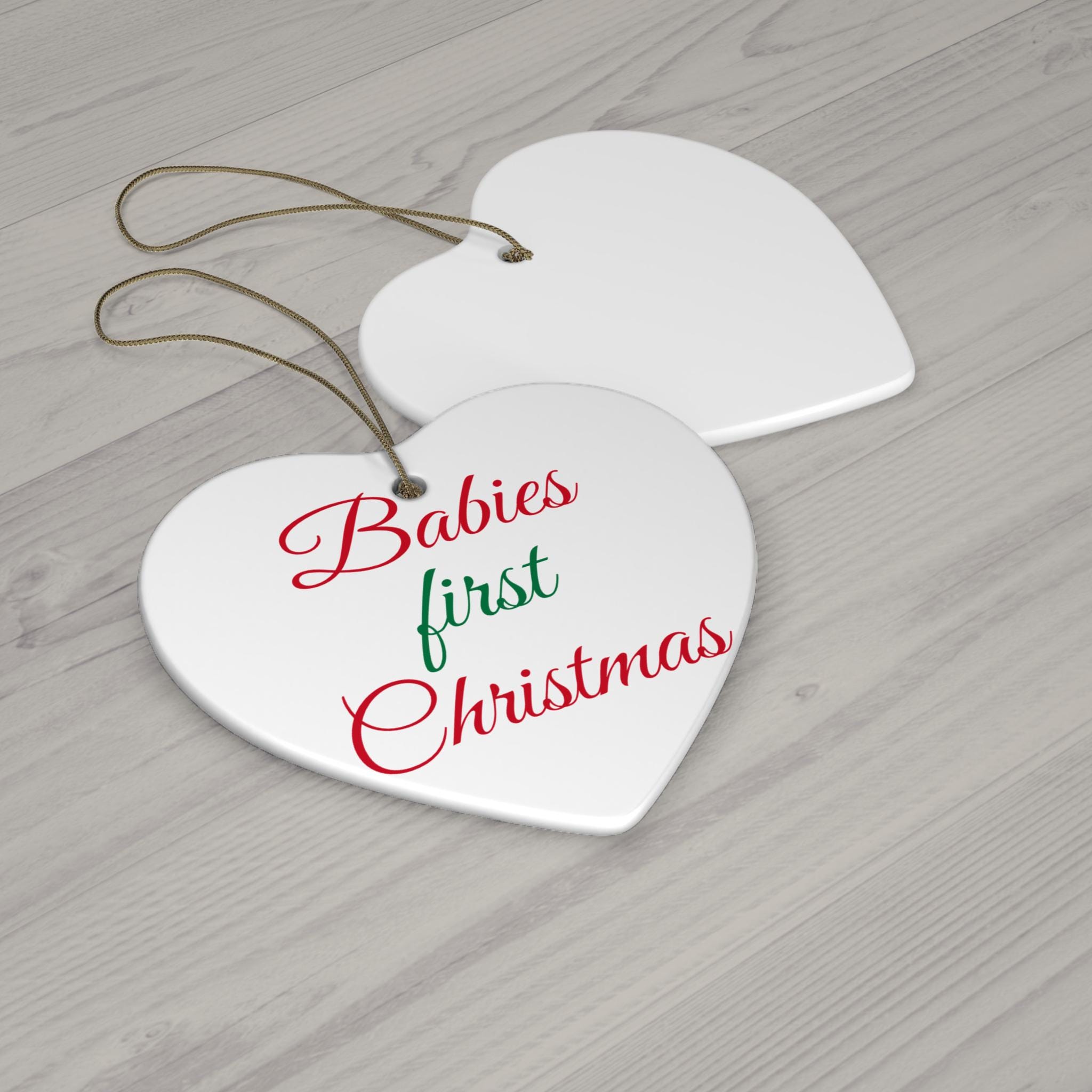 Babies First Christmas Ornament, 4 Shapes
