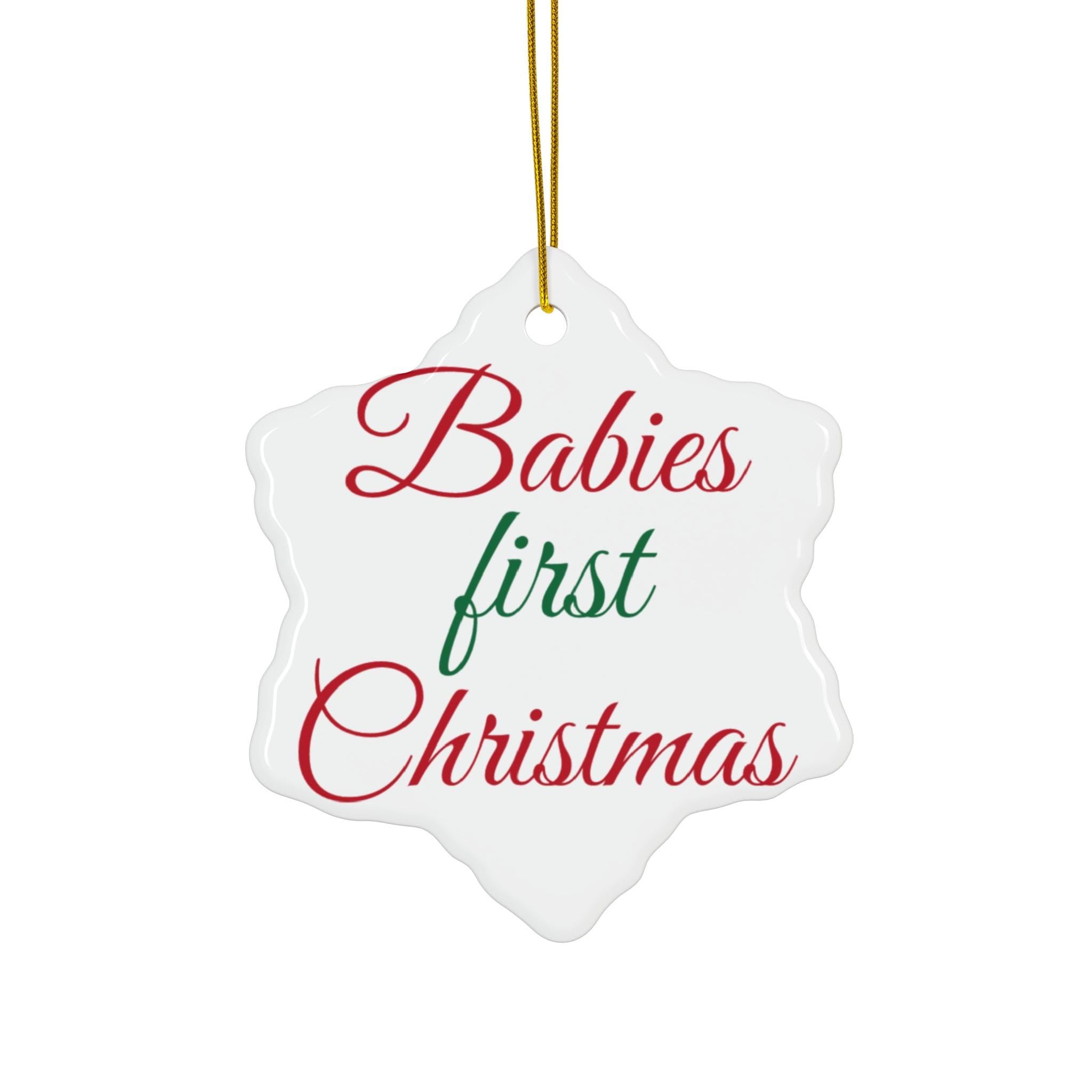 Babies First Christmas Ornament, 4 Shapes