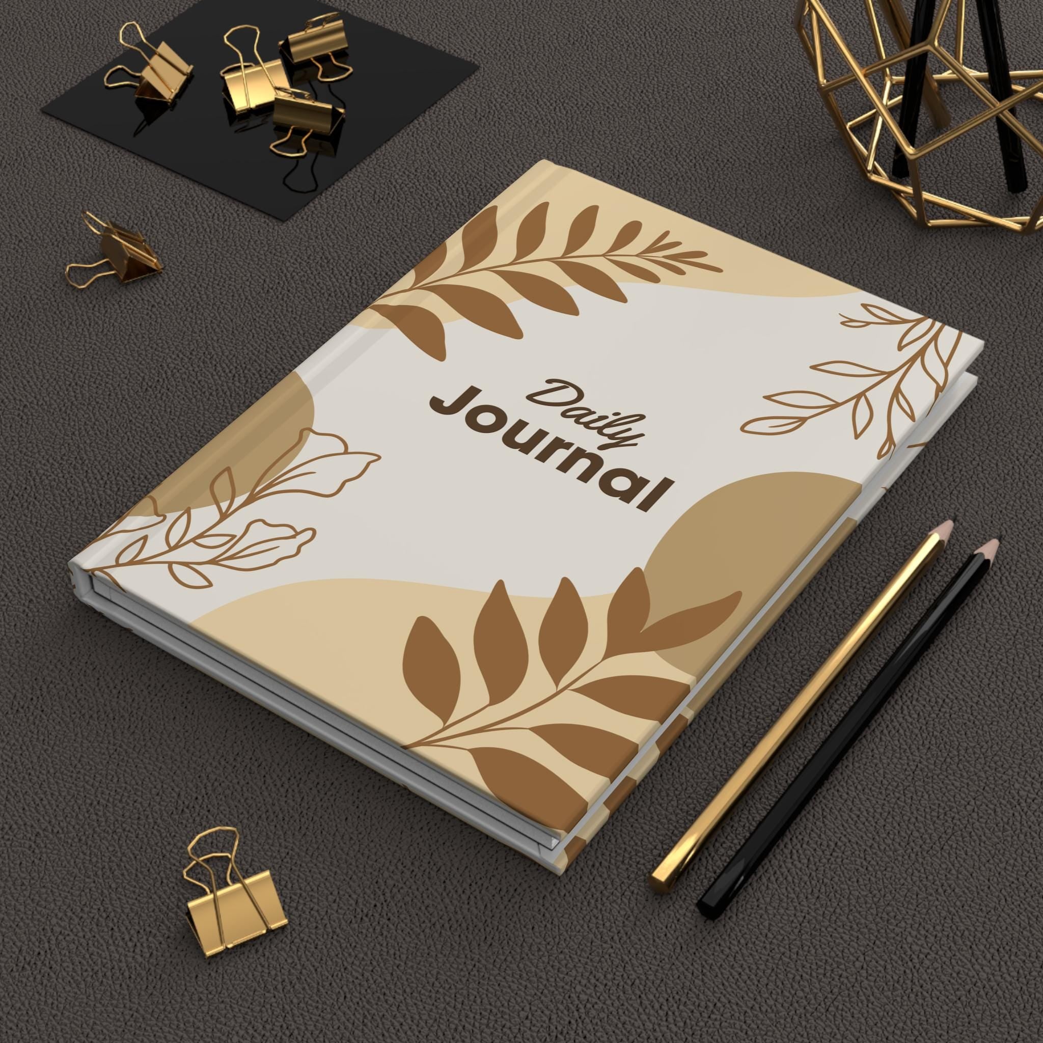 Boho Chic Hardcover Journal, Daily Writing Journal, Floral Notebook, Gift for Writers, Elegant Journal for Women