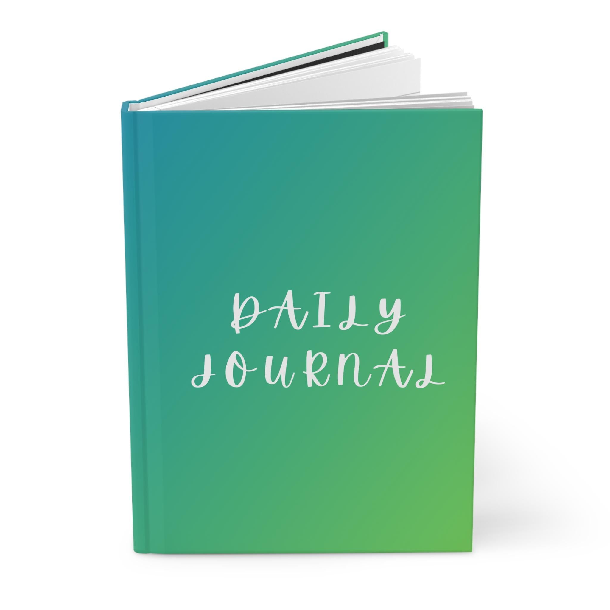 Daily Journal, Daily Planner, Writing Notebook, Eco-Friendly Journal, Gift for Writers, Inspirational Journal, Green Gradient Journal