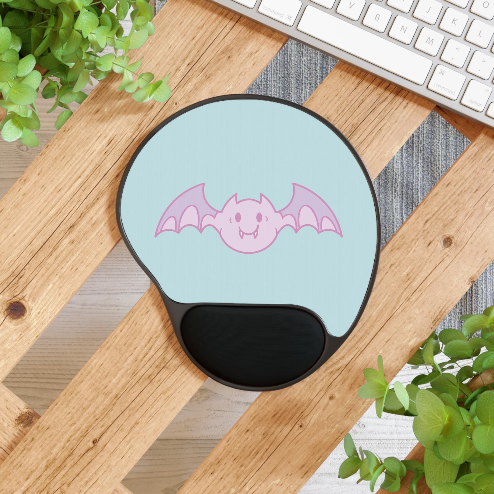 Cute Bat Wrist Rest Mouse Pad - Perfect for Home Office, Gaming Setup, and Gift for Bat Lovers, Kawaii Decor, Desk Accessories