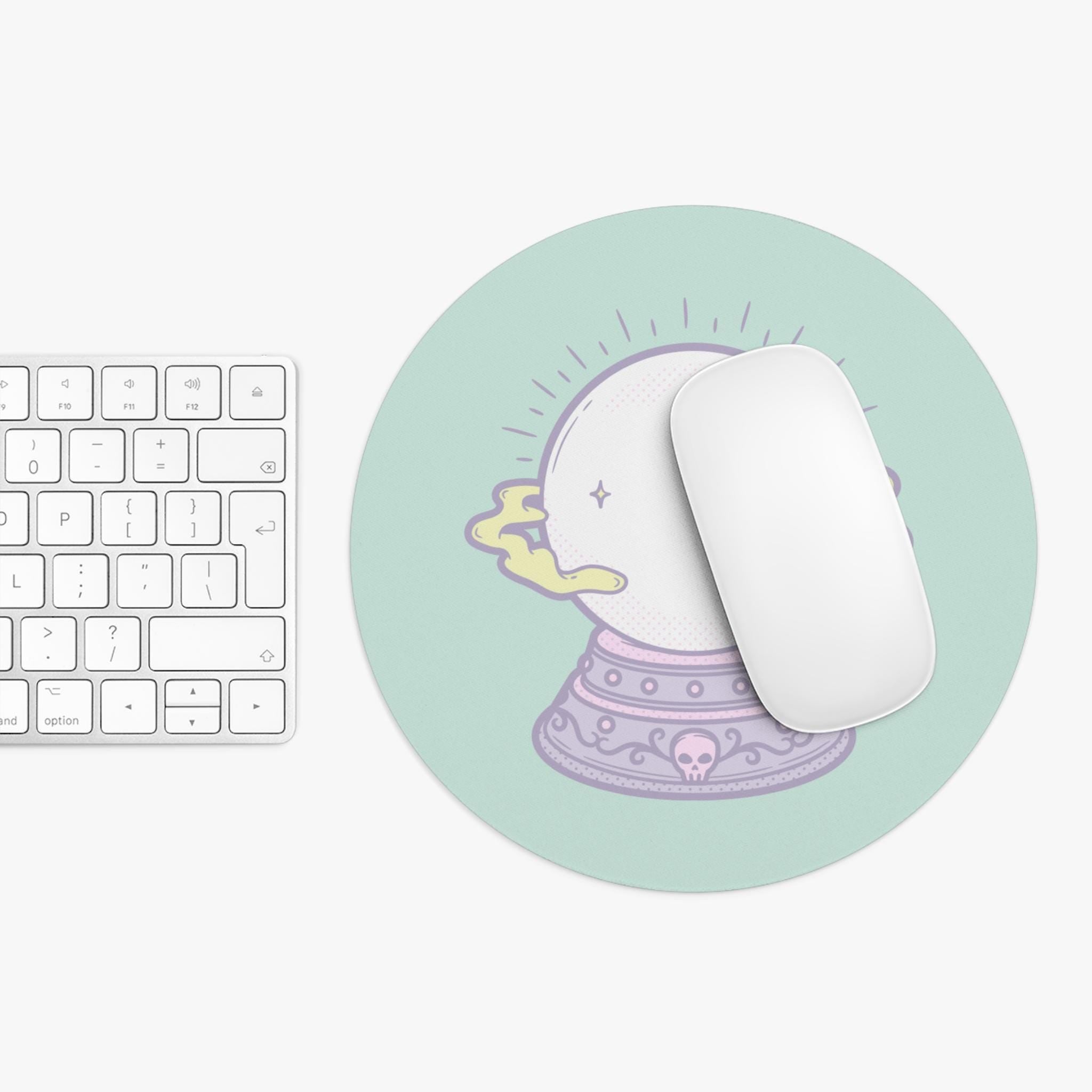 Crystal Ball Mouse Pad for Mystic Souls, Gaming Accessory, Desk Decor, Gift for Occult Lovers, Astrology Enthusiasts, Witchy Office Supplies