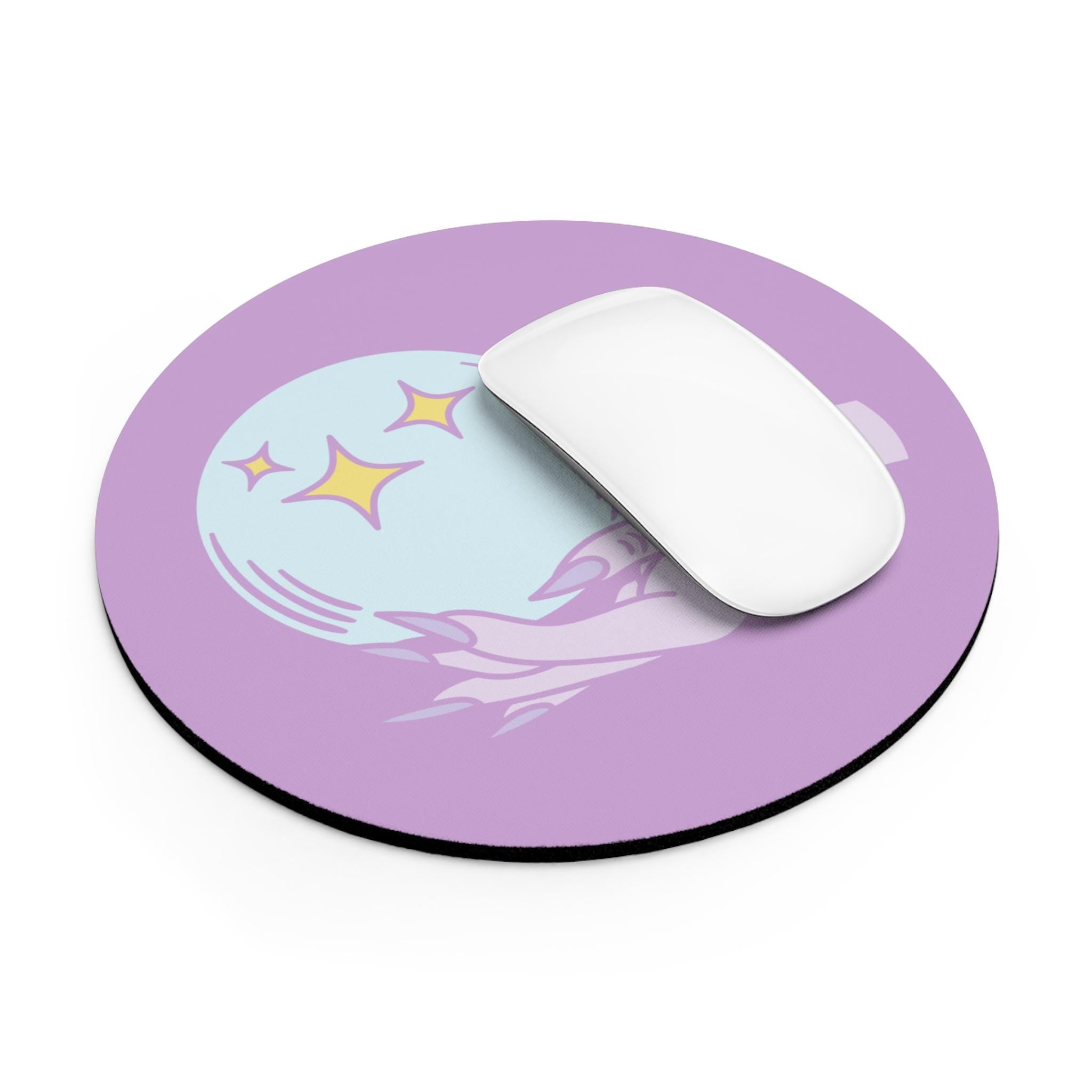 Mystical Crystal Ball Mouse Pad, Psychic Decor, Witchy Office Aesthetic, Gift for Witches, Astrology Lovers