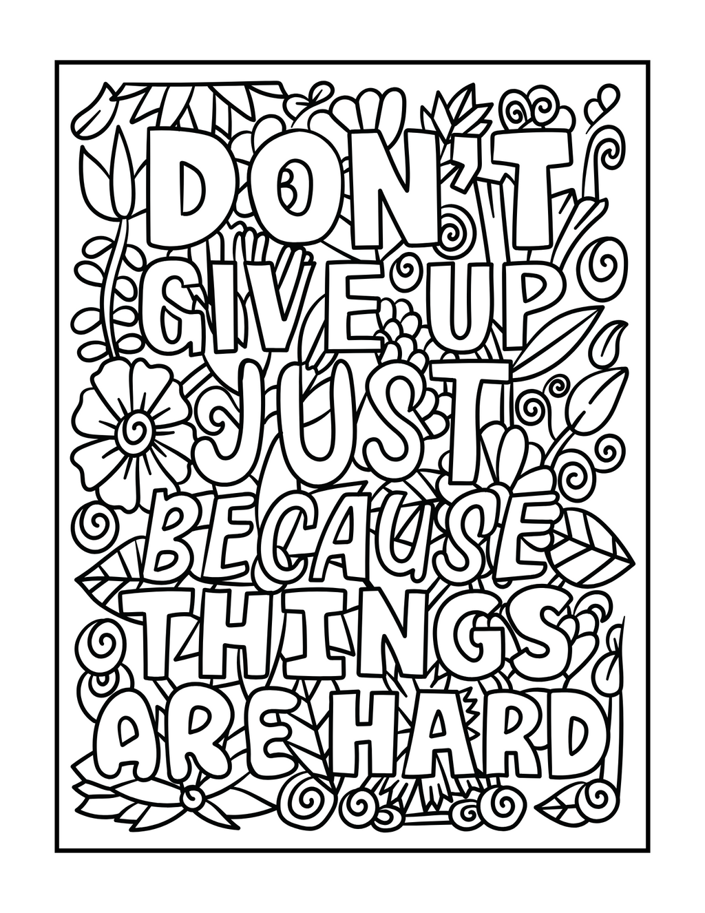 Mindfulness Coloring Book - Adult Coloring Book - Digital