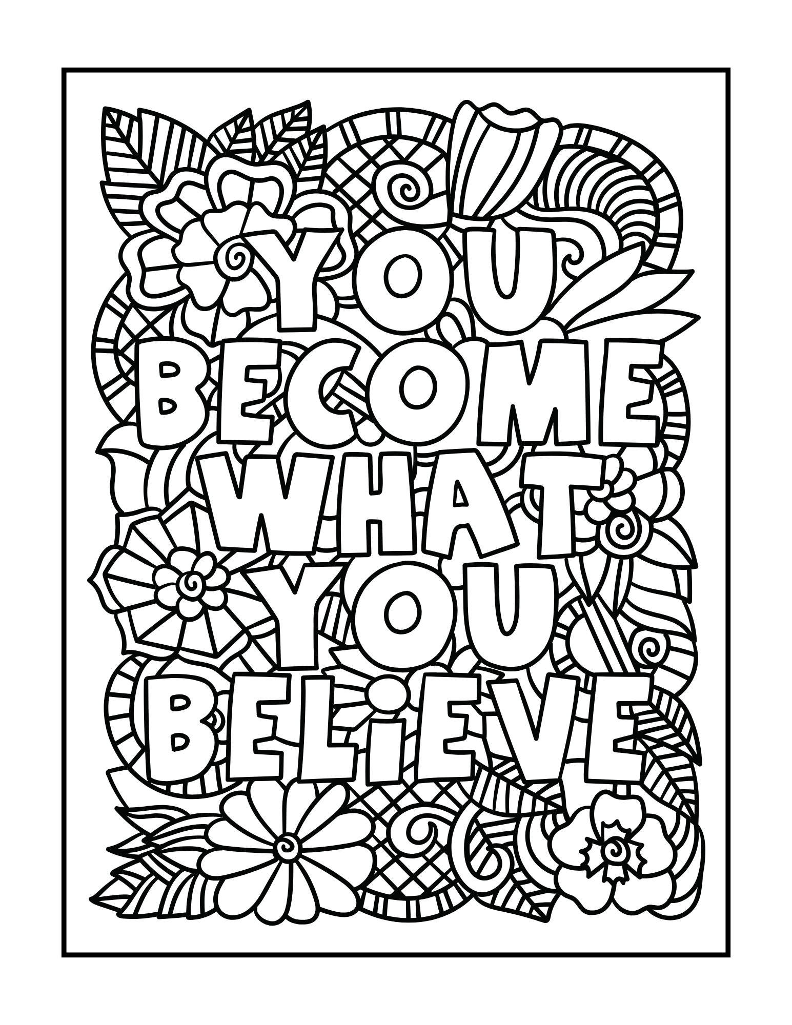 Mindfulness Coloring Book - Adult Coloring Book - Digital