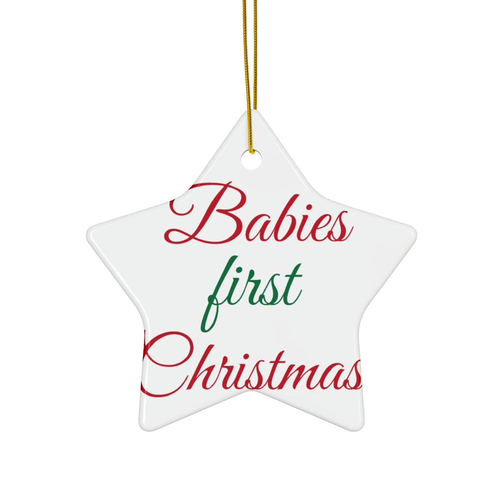 Babies First Christmas Ornament, 4 Shapes