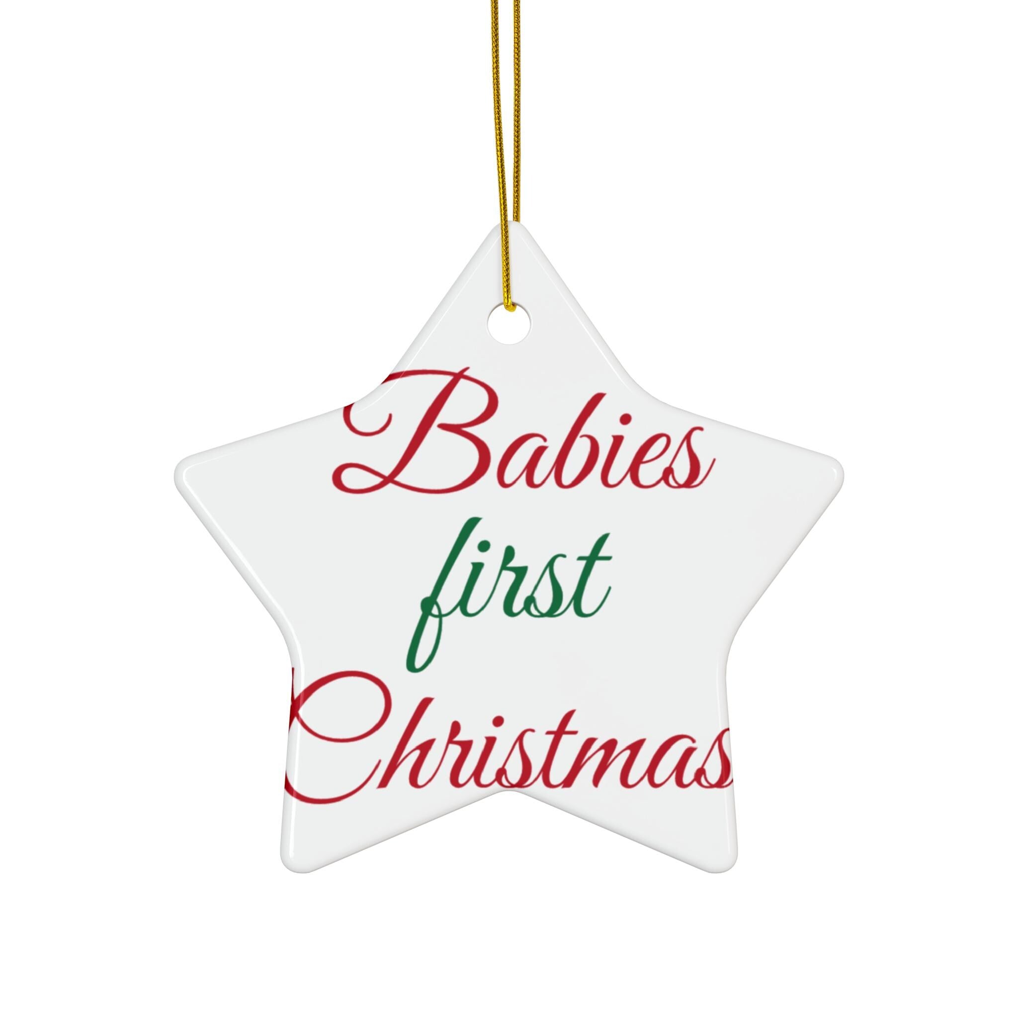 Babies First Christmas Ornament, 4 Shapes