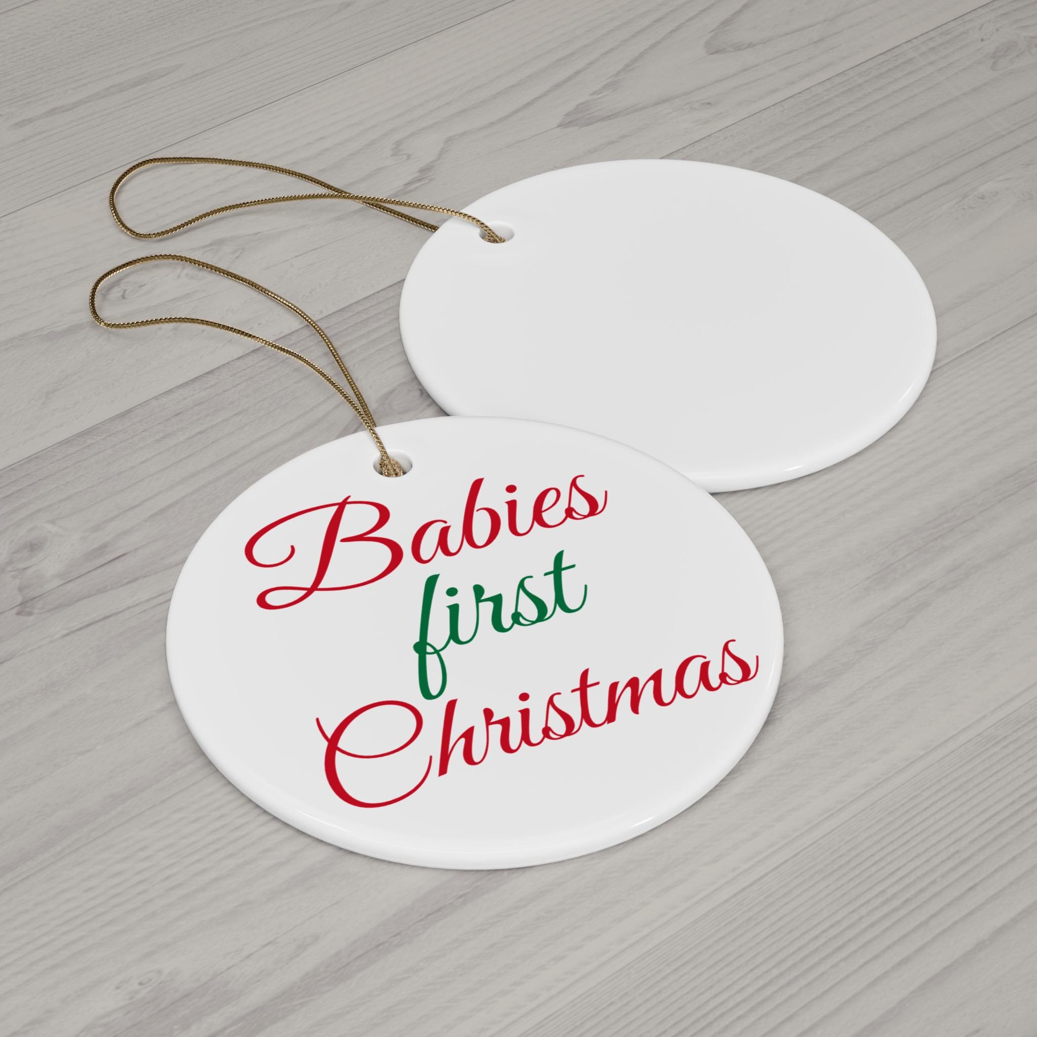 Babies First Christmas Ornament, 4 Shapes