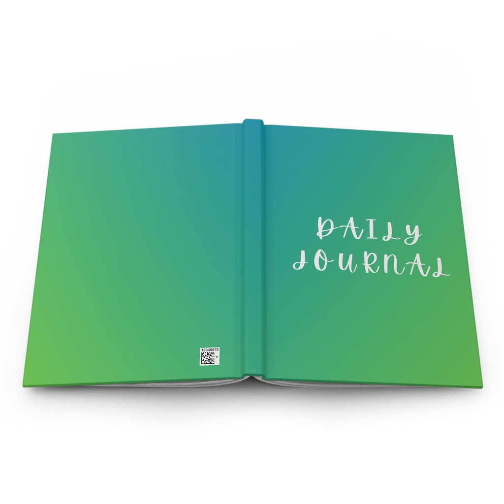 Daily Journal, Daily Planner, Writing Notebook, Eco-Friendly Journal, Gift for Writers, Inspirational Journal, Green Gradient Journal