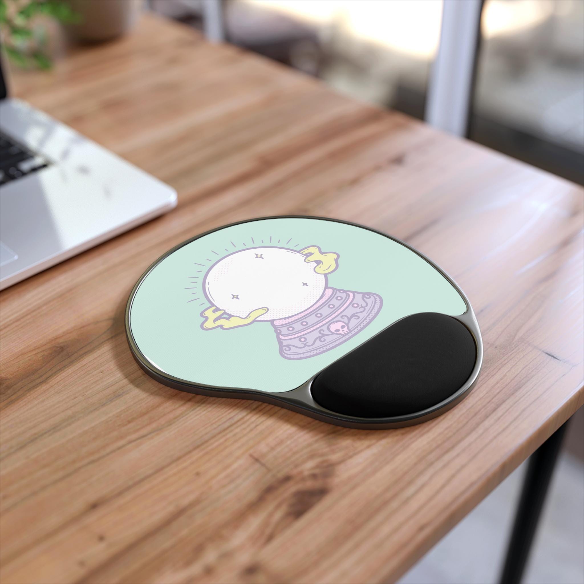 Mystical Crystal Ball Mouse Pad with Wrist Rest, Ergonomic Wrist Support for Gamers, Office Decor, Gift for Witchy Vibes, Cute Desk [...]