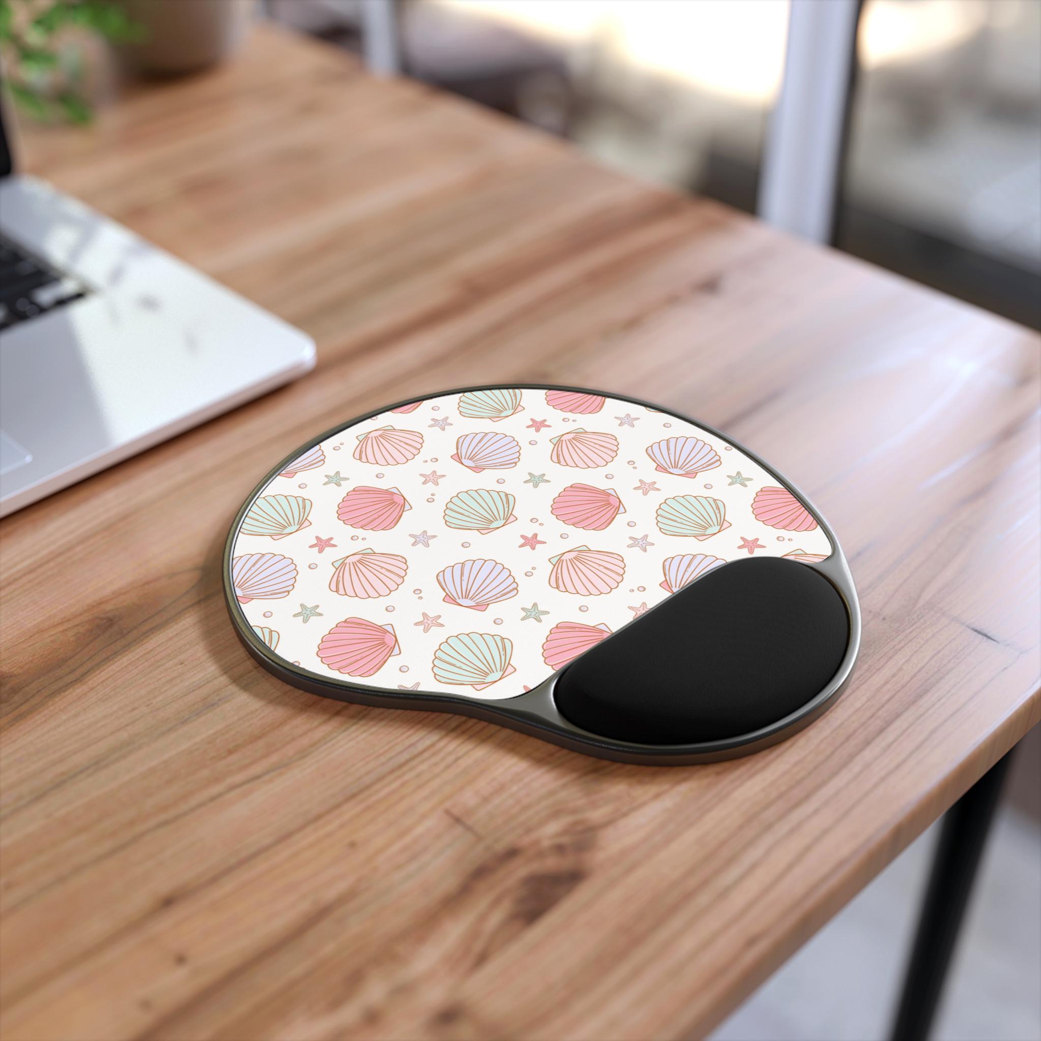 Shell Pattern Mouse Pad with Wrist Rest, Coastal Decor Desk Accessory, Perfect for Home Office, Great Gift for Sea Lovers, Ergonomic [...]