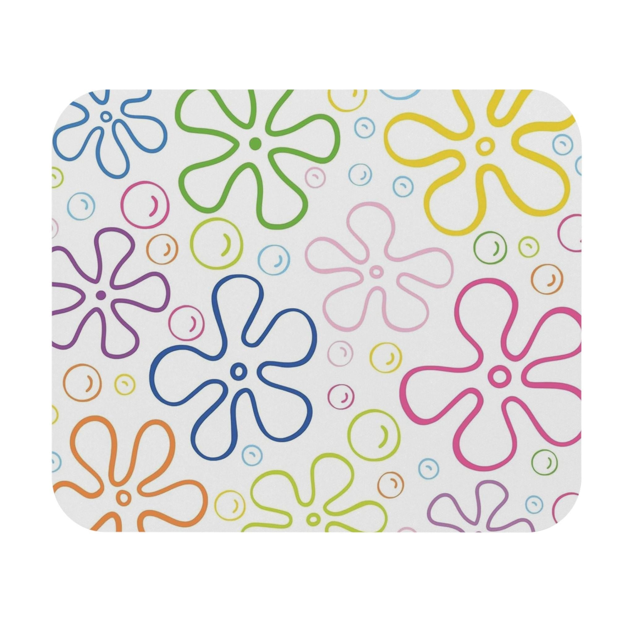 Colorful Floral Mouse Pad | Fun Desk Accessory, Office Decor, Gamer Gift, Home Office Essential, Flower Design