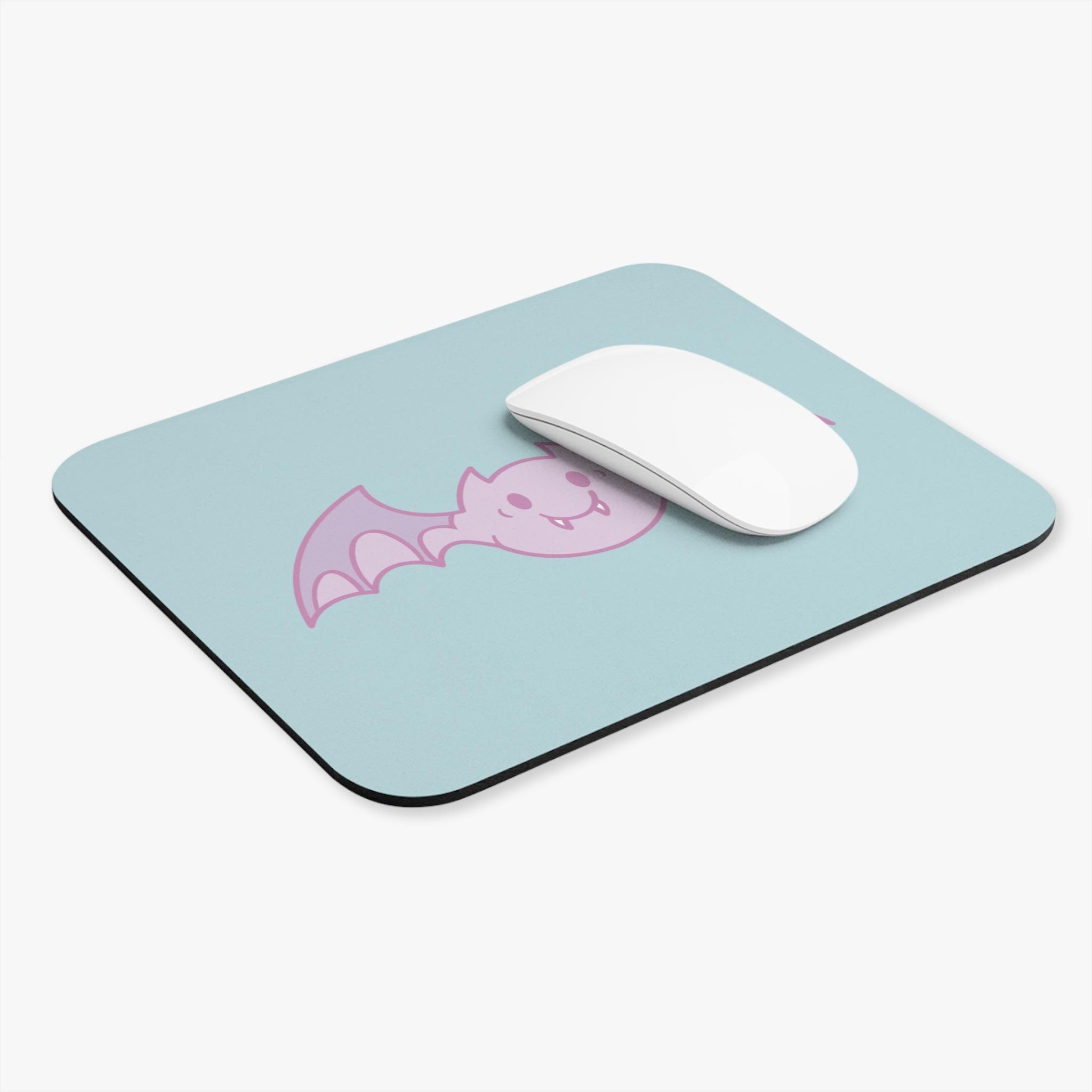 Cute Bat Mouse Pad for Home Office, Kawaii Desk Accessories, Gift for Kids, Halloween Decor, Animal Lovers