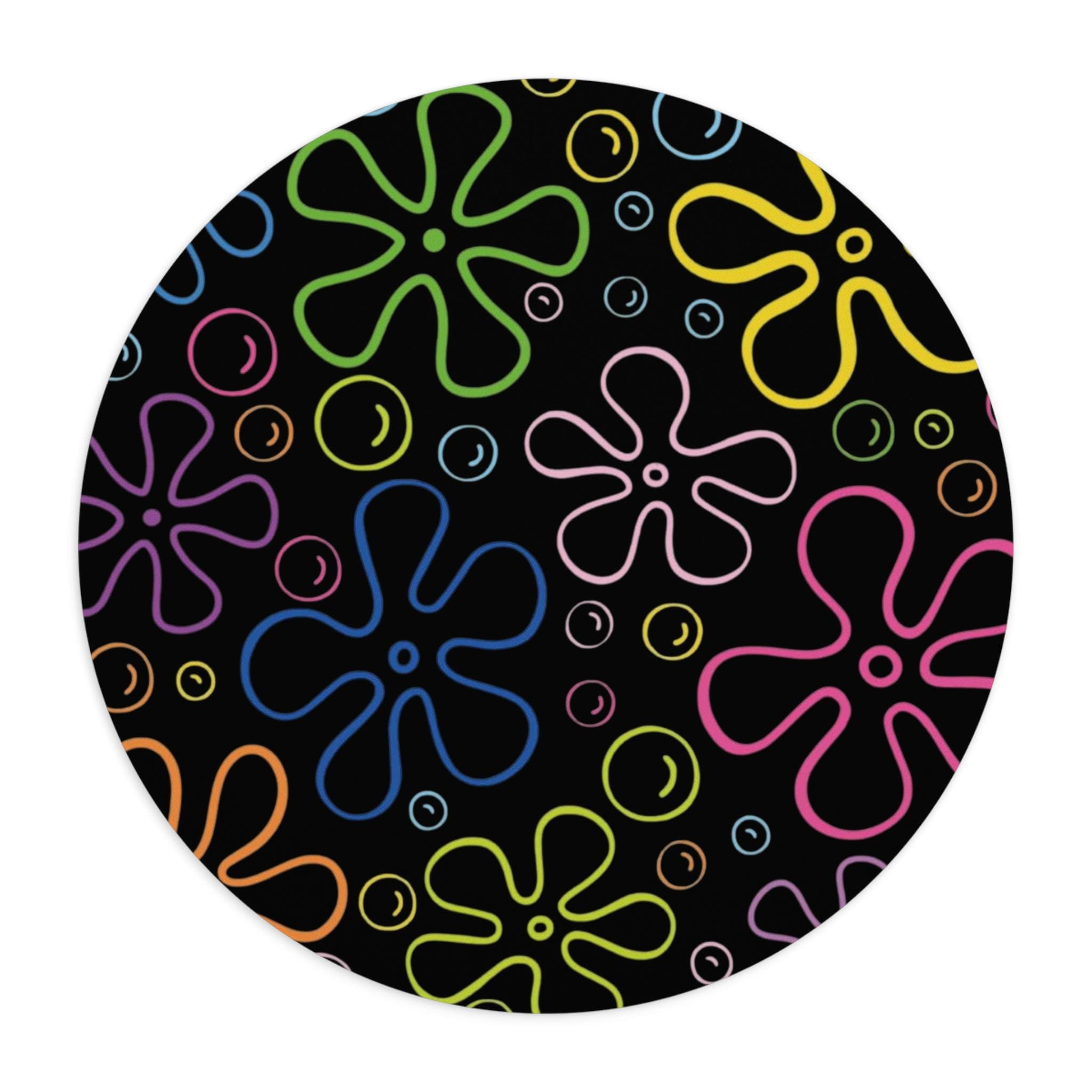 Colorful Floral Mouse Pad, Vibrant Desk Accessory, Office Decor, Gift for Gamers, Home Office Essentials
