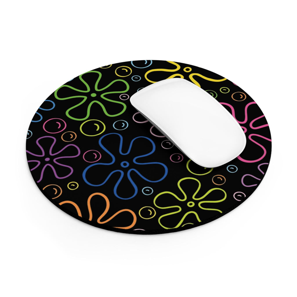 Colorful Floral Mouse Pad, Vibrant Desk Accessory, Office Decor, Gift for Gamers, Home Office Essentials