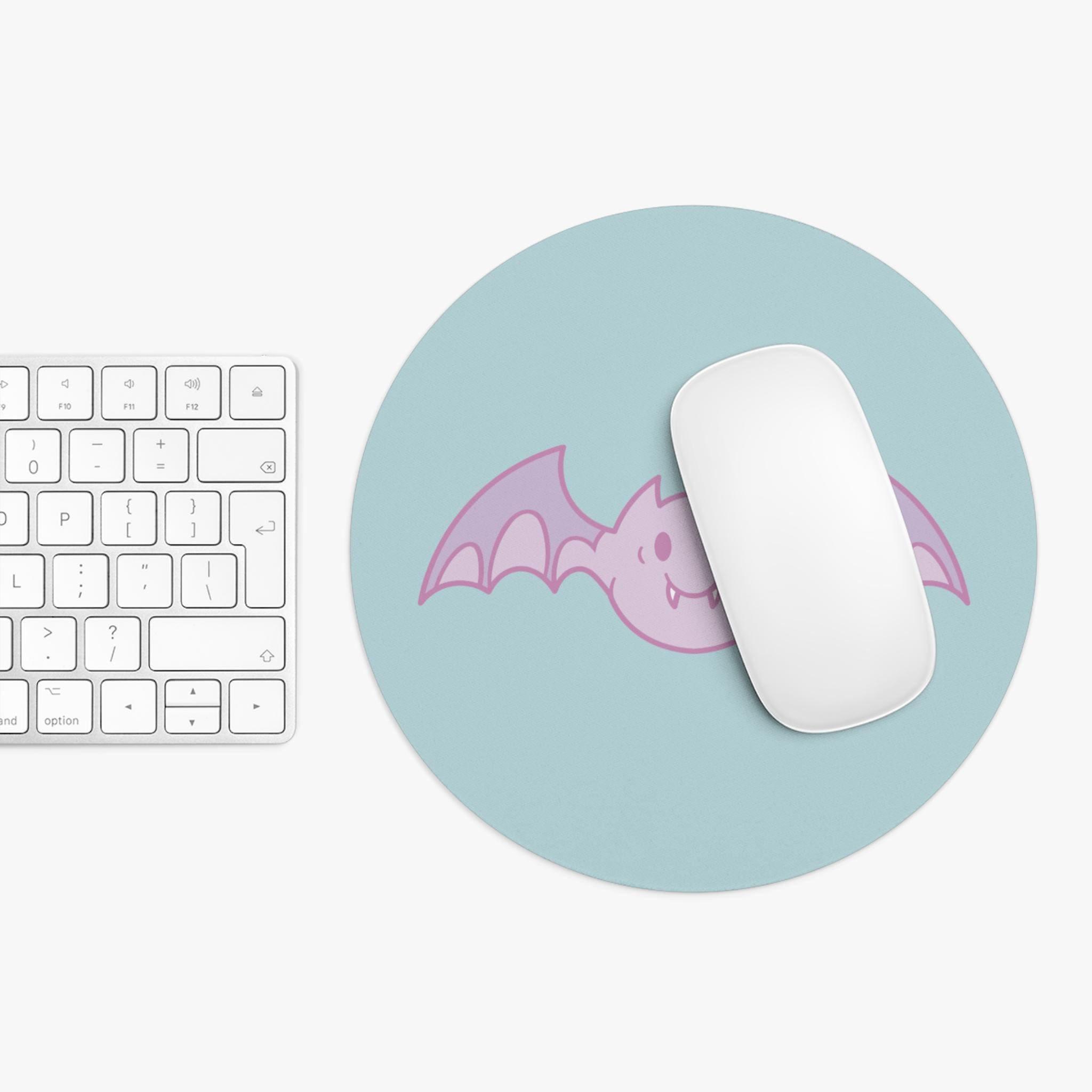 Cute Bat Mouse Pad | Gamer Desk Accessory, Halloween Decor, Office Gift, Kawaii Office Supplies, Animal Lover Gift