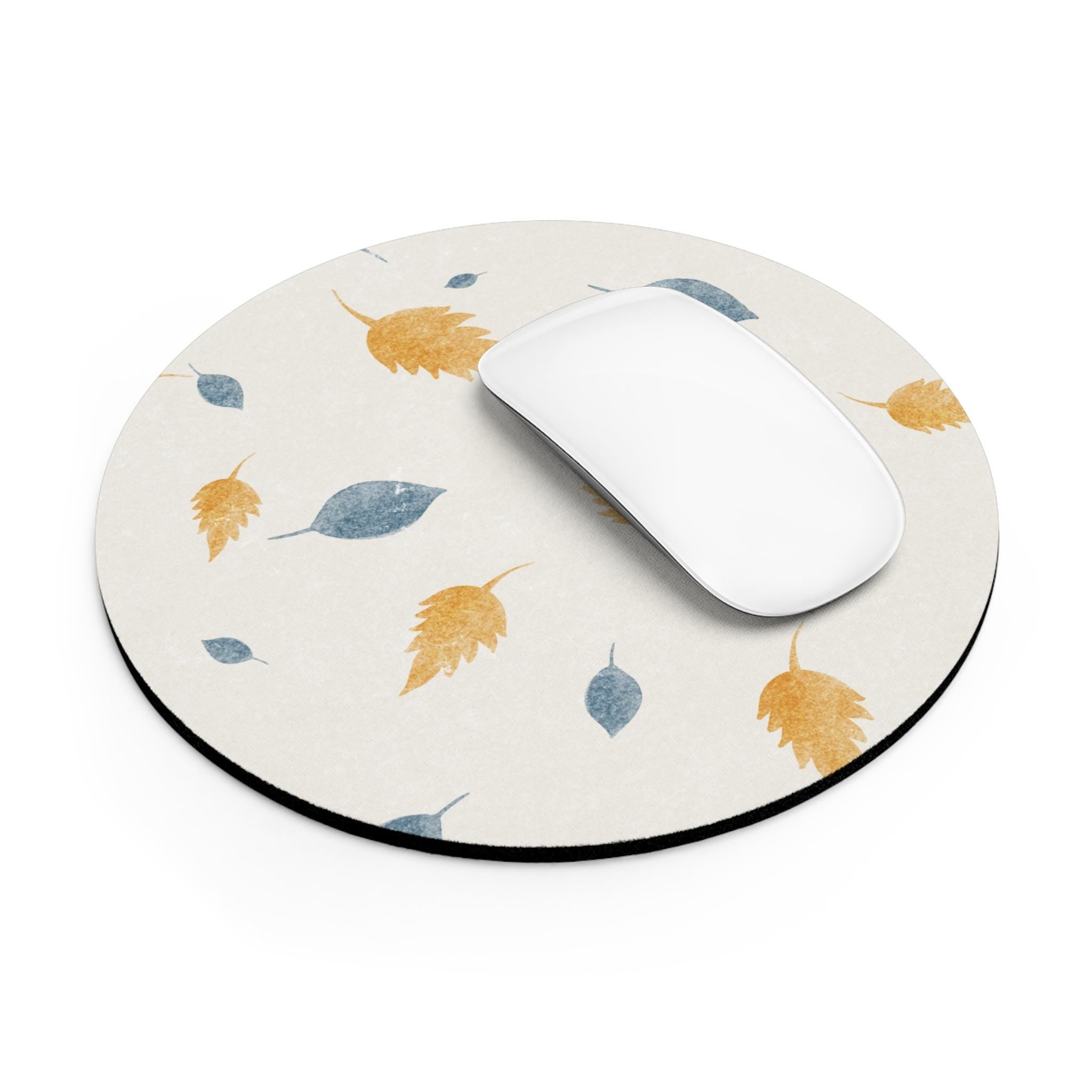 Autumn Leaves Mouse Pad | Nature-Inspired Desk Accessories, Fall Home Decor, Office Gift, Seasonal Desk Organizer