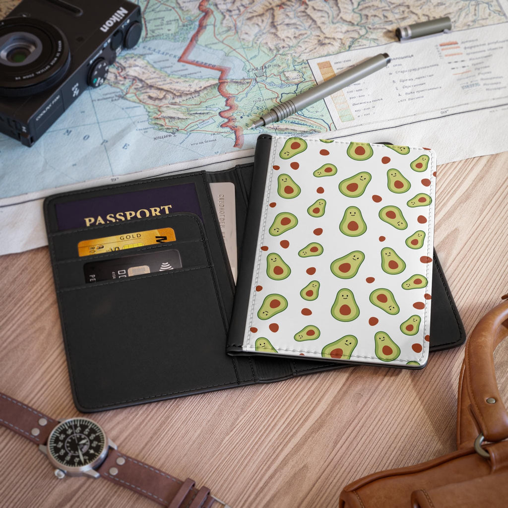 Playful Avocado Passport Cover | Travel Accessory, Gift for Travelers, Cute Passport Holder, Avocado Lover's Gift, Fun Travel Supplies