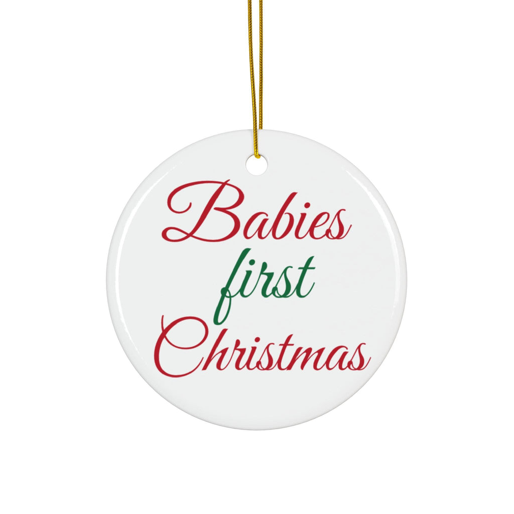 Babies First Christmas Ornament, 4 Shapes