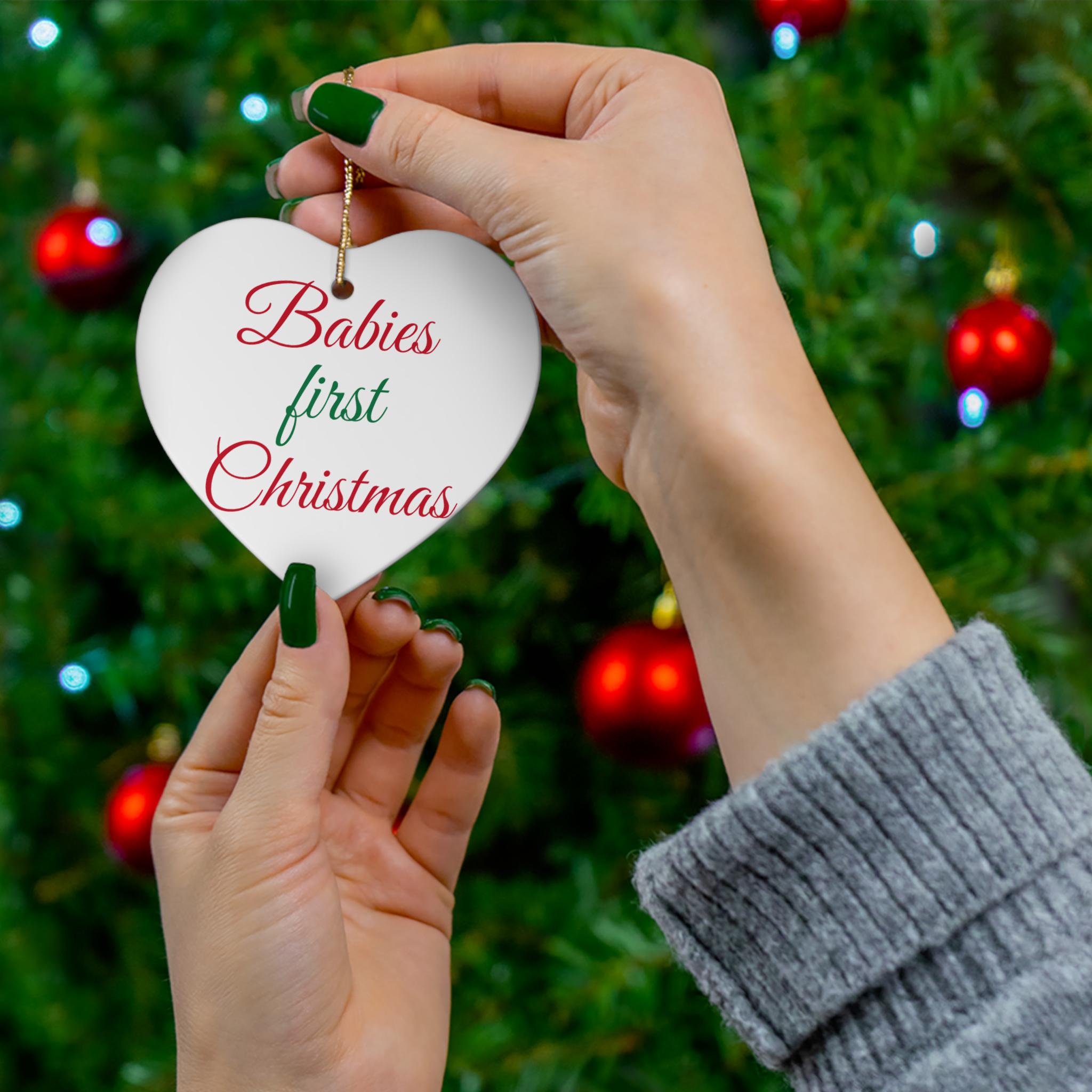 Babies First Christmas Ornament, 4 Shapes