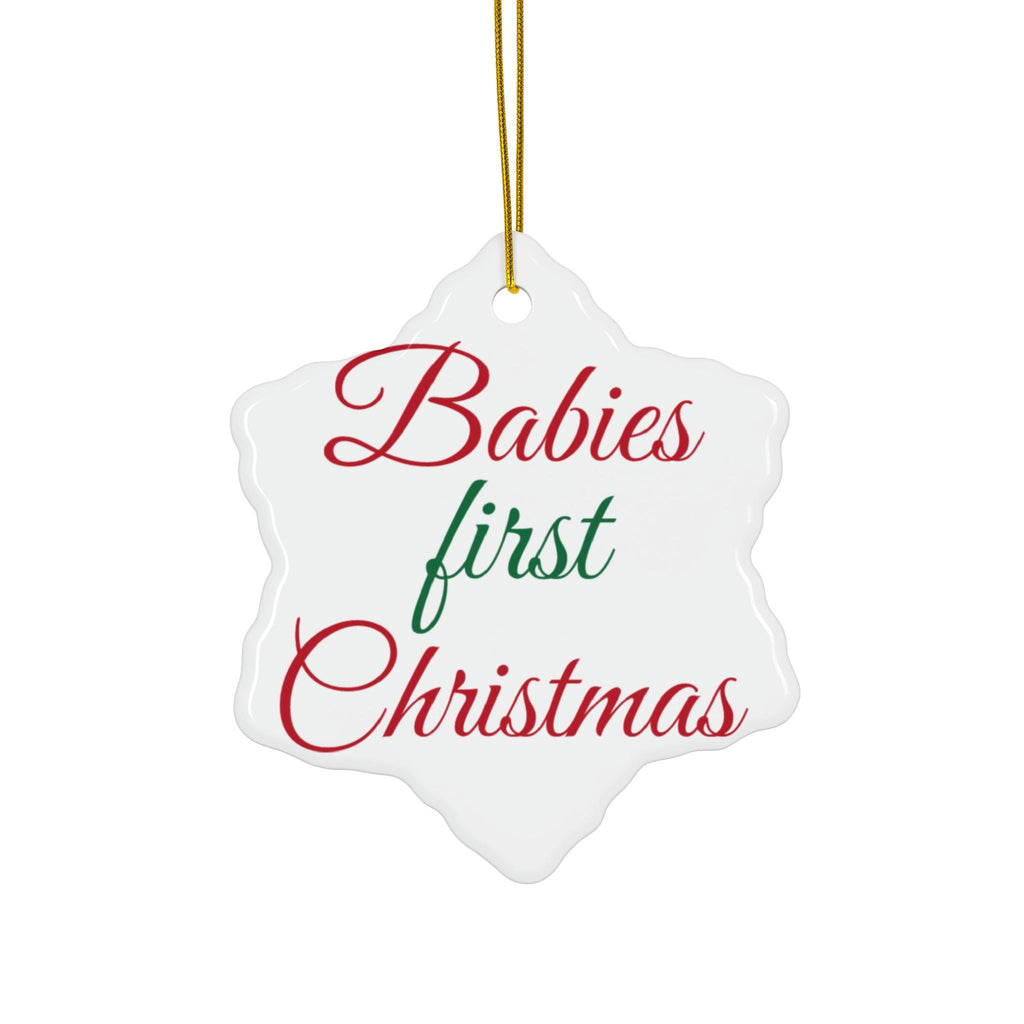 Babies First Christmas Ornament, 4 Shapes