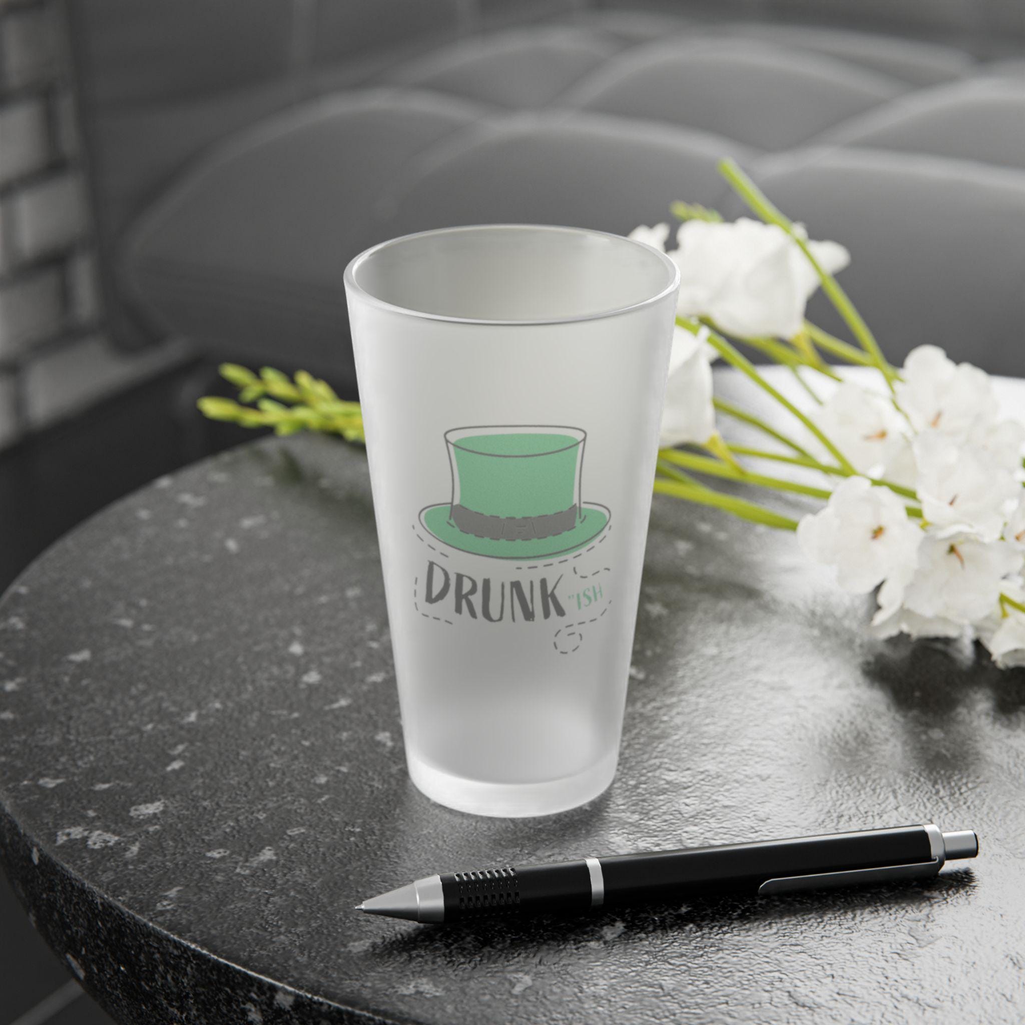 Frosted Pint Glass, 16oz
