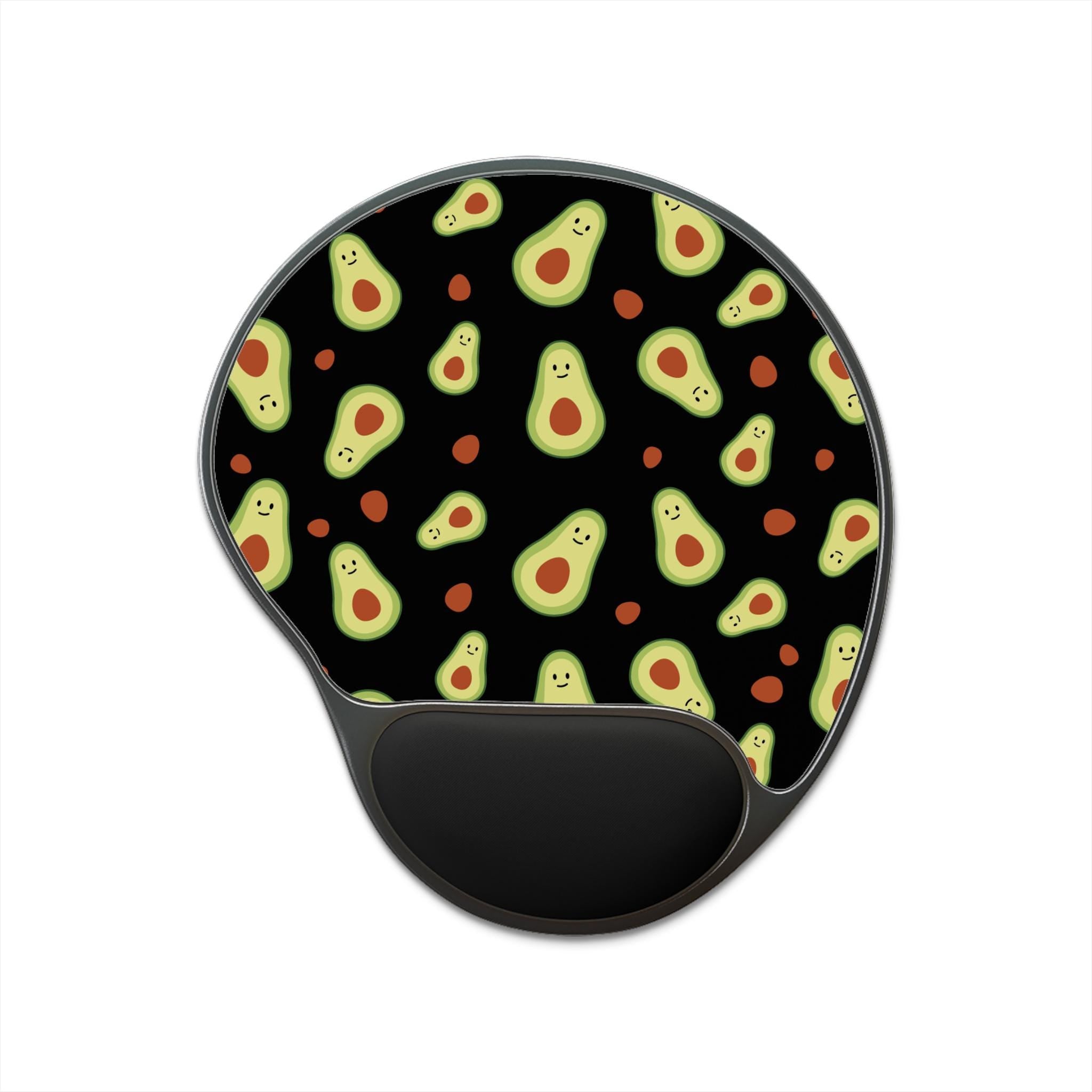 Avocado Mouse Pad with Wrist Rest, Cute Desk Accessory, Office Decor, Gift for Teammates, Home Workspace Essentials, Ergonomic Support