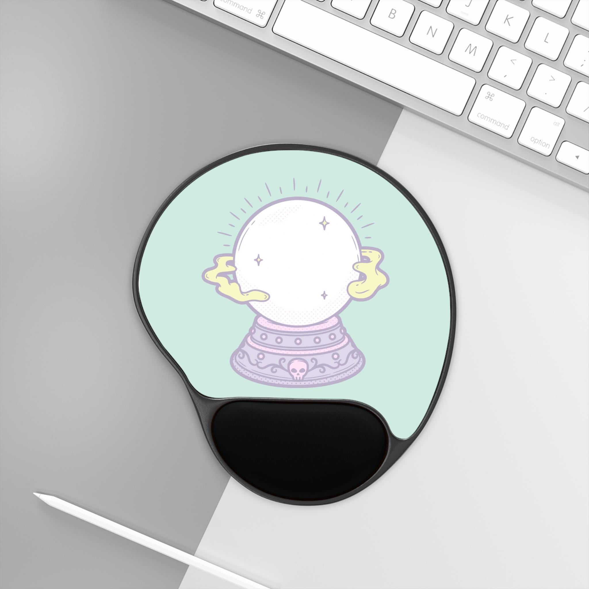 Mystical Crystal Ball Mouse Pad with Wrist Rest, Ergonomic Wrist Support for Gamers, Office Decor, Gift for Witchy Vibes, Cute Desk [...]