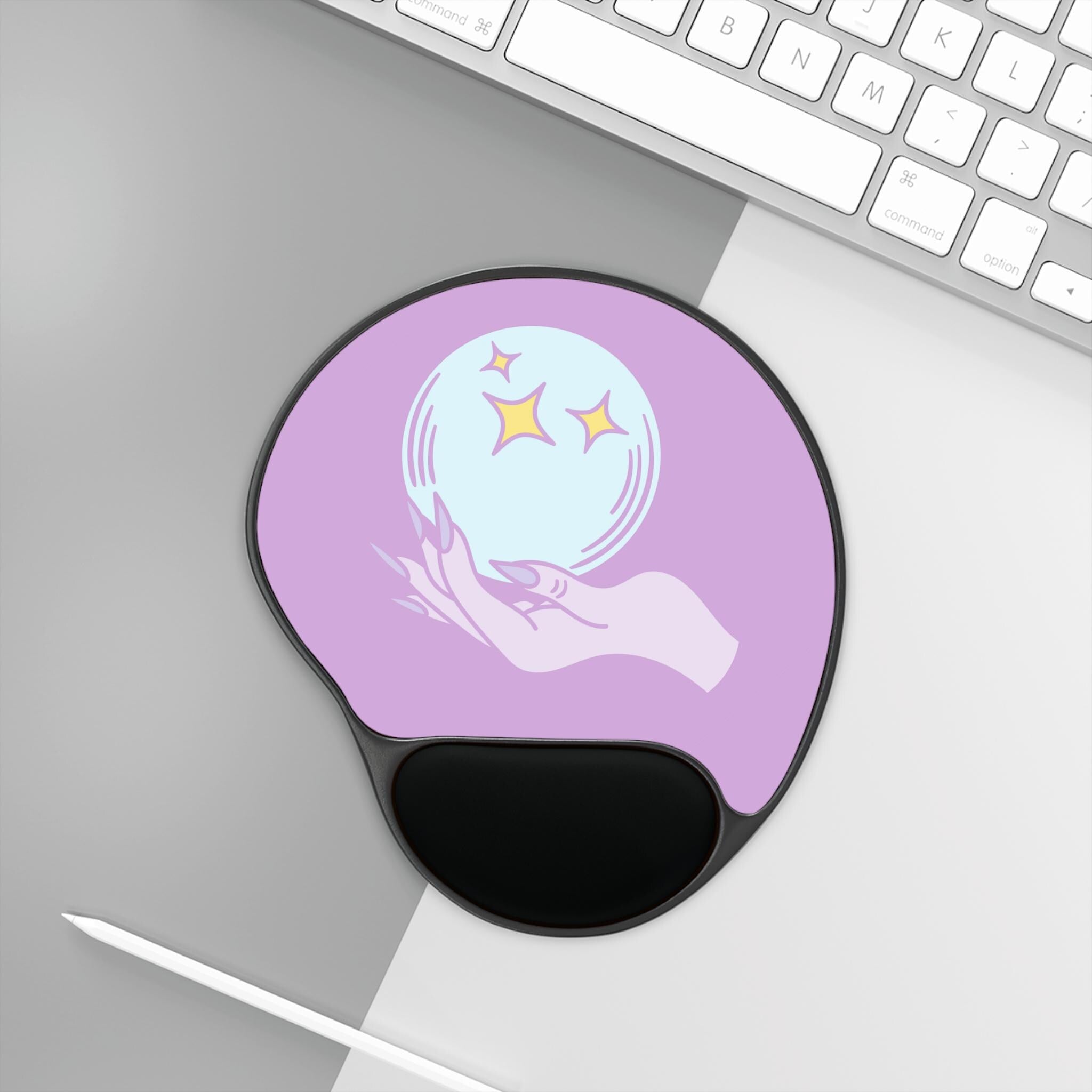 Mystical Mouse Pad with Wrist Rest, Desk Accessories, Gamer Gift, Office Decor, Astrology Theme, Computer Accessories