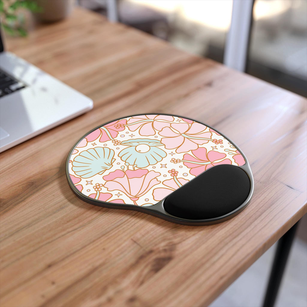 Floral Mouse Pad with Wrist Rest, Ergonomic Desk Accessory for Home Office, Cute Gamer Gift, Perfect for Birthdays and Holidays