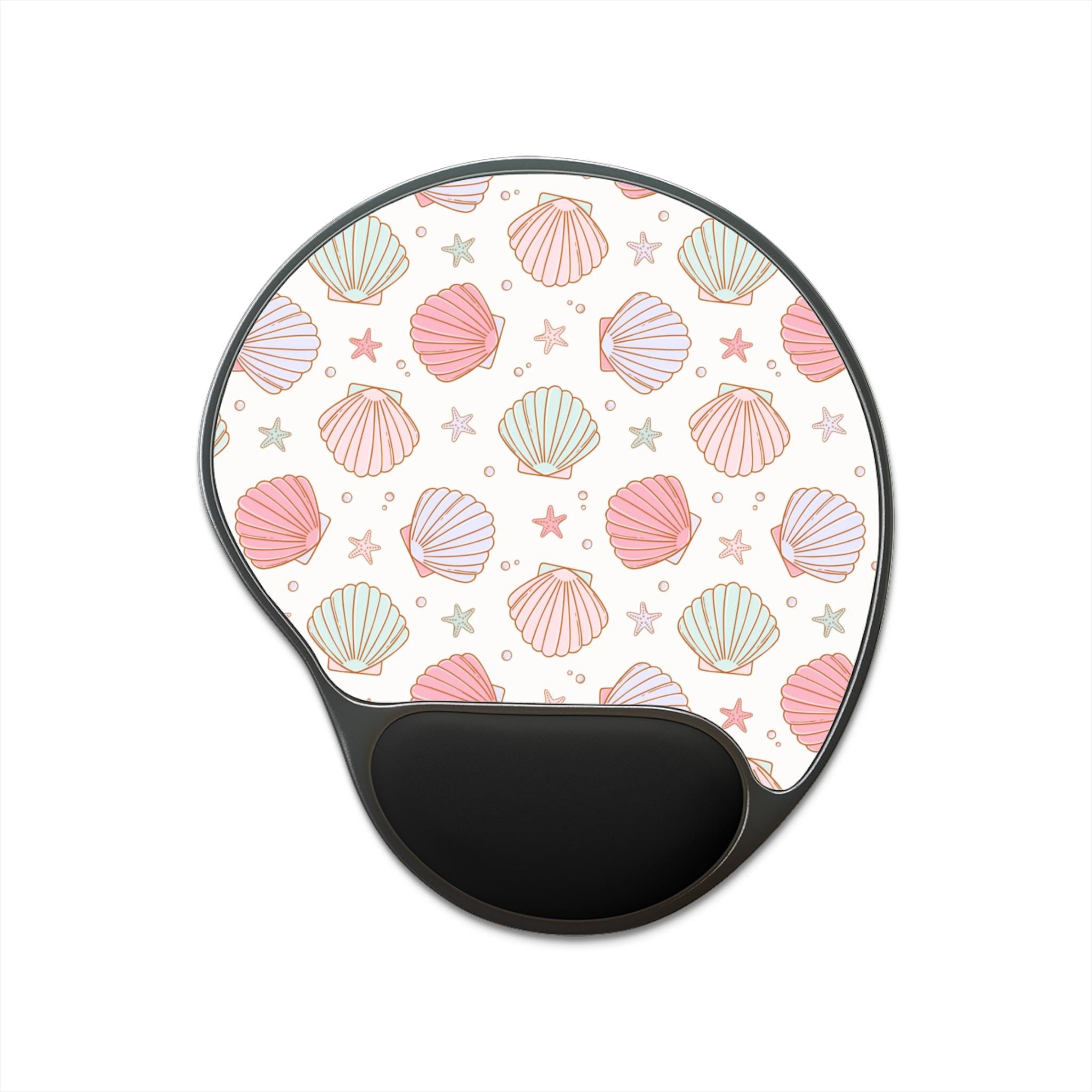 Shell Pattern Mouse Pad with Wrist Rest, Coastal Decor Desk Accessory, Perfect for Home Office, Great Gift for Sea Lovers, Ergonomic [...]