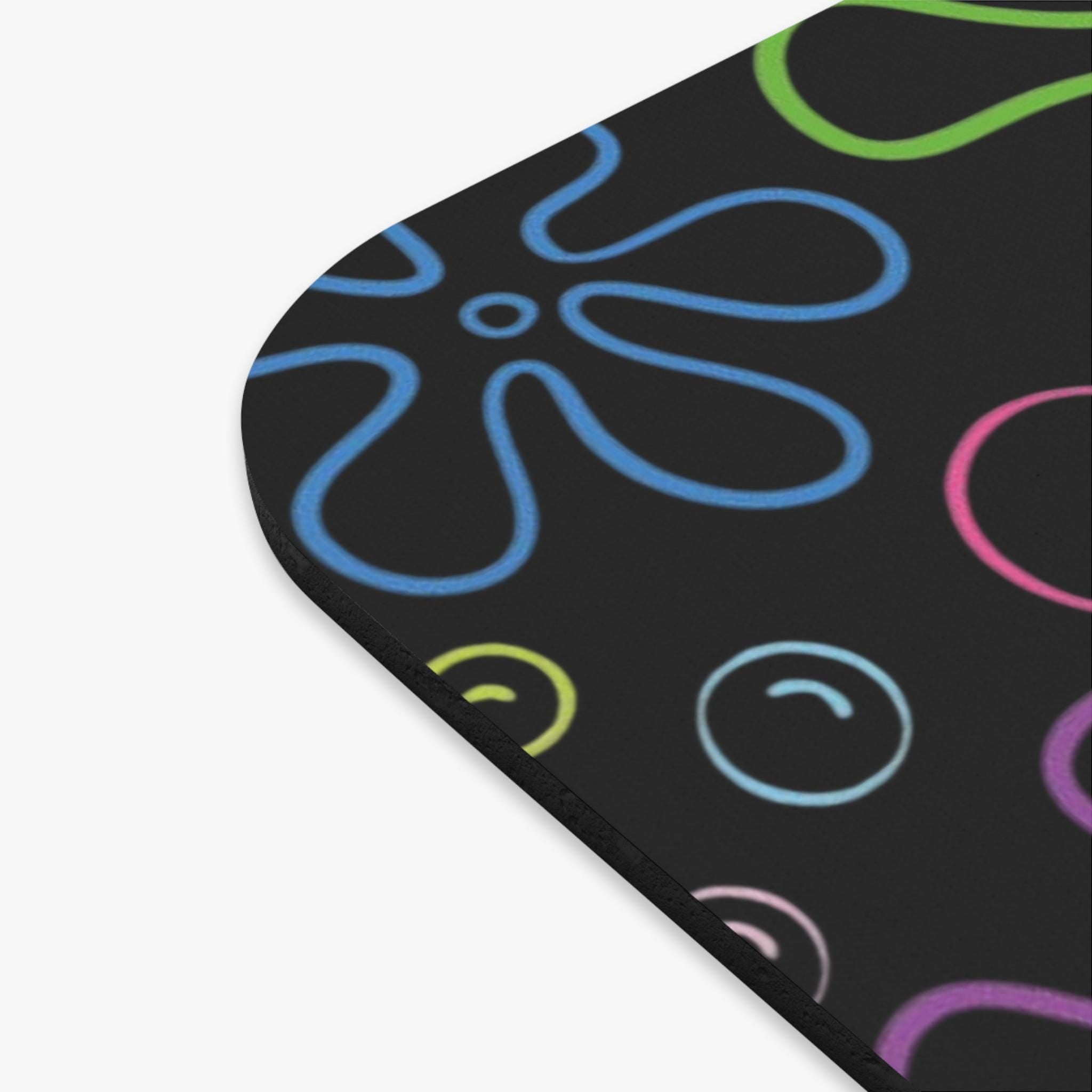 Colorful Flower Mouse Pad, Funky Desk Accessory, Office Decor, Floral Gaming Mat, Bright Computer Pad, Gift for Students