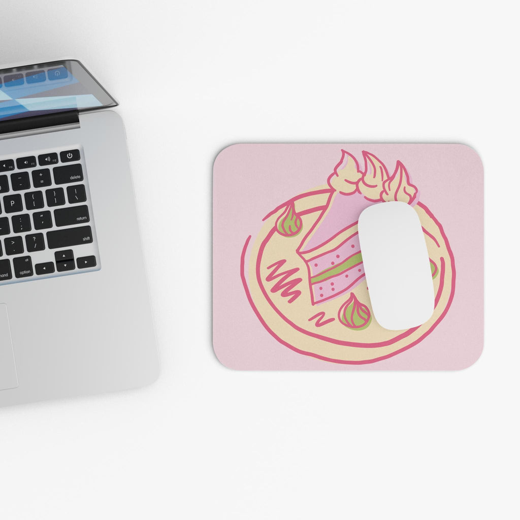 Cute Cake Mouse Pad, Sweet Treat Office Decor, Pink Desk Accessory, Gift for Baker, Birthday Present, Pastel Mousepad