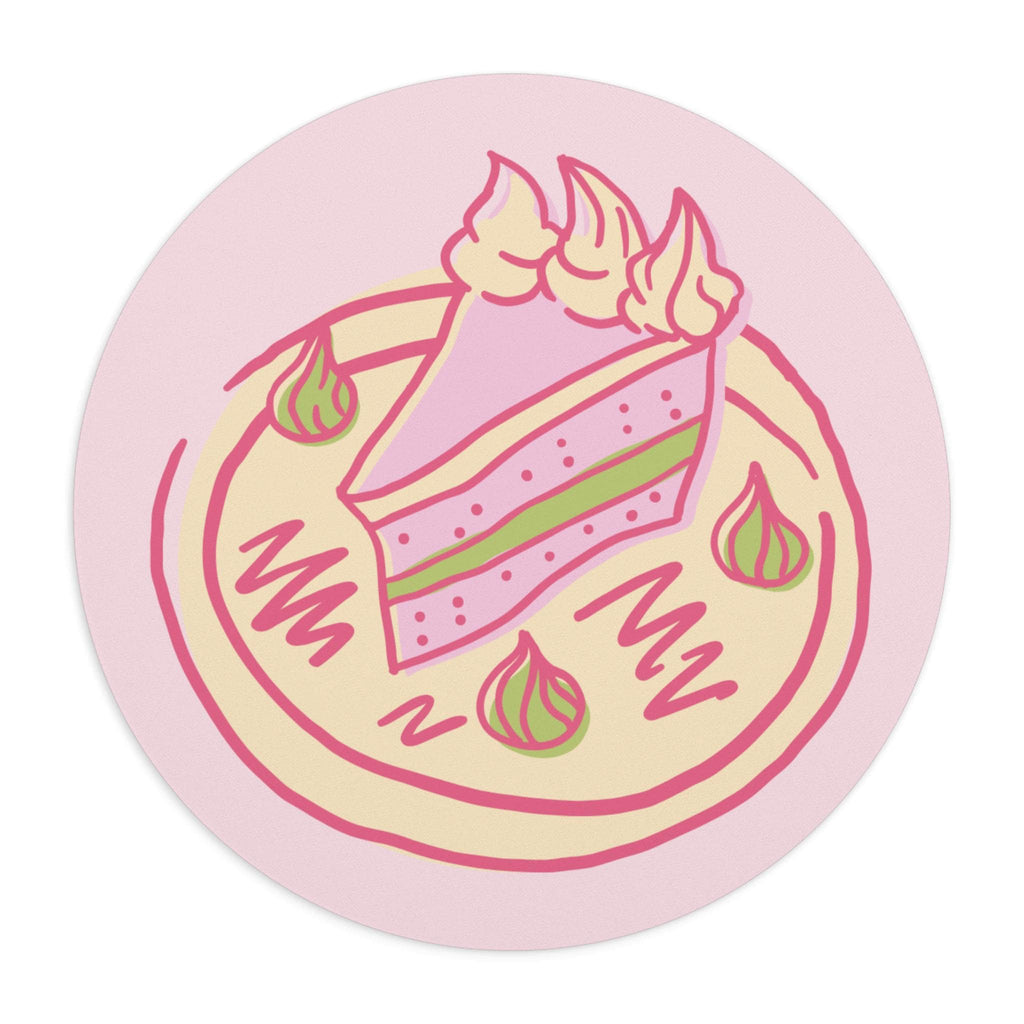 Cute Cake Design Mouse Pad for Home Office, Pink Aesthetic Desk Accessory, Gift for Bakers, Birthday, Sweet Treats Decor
