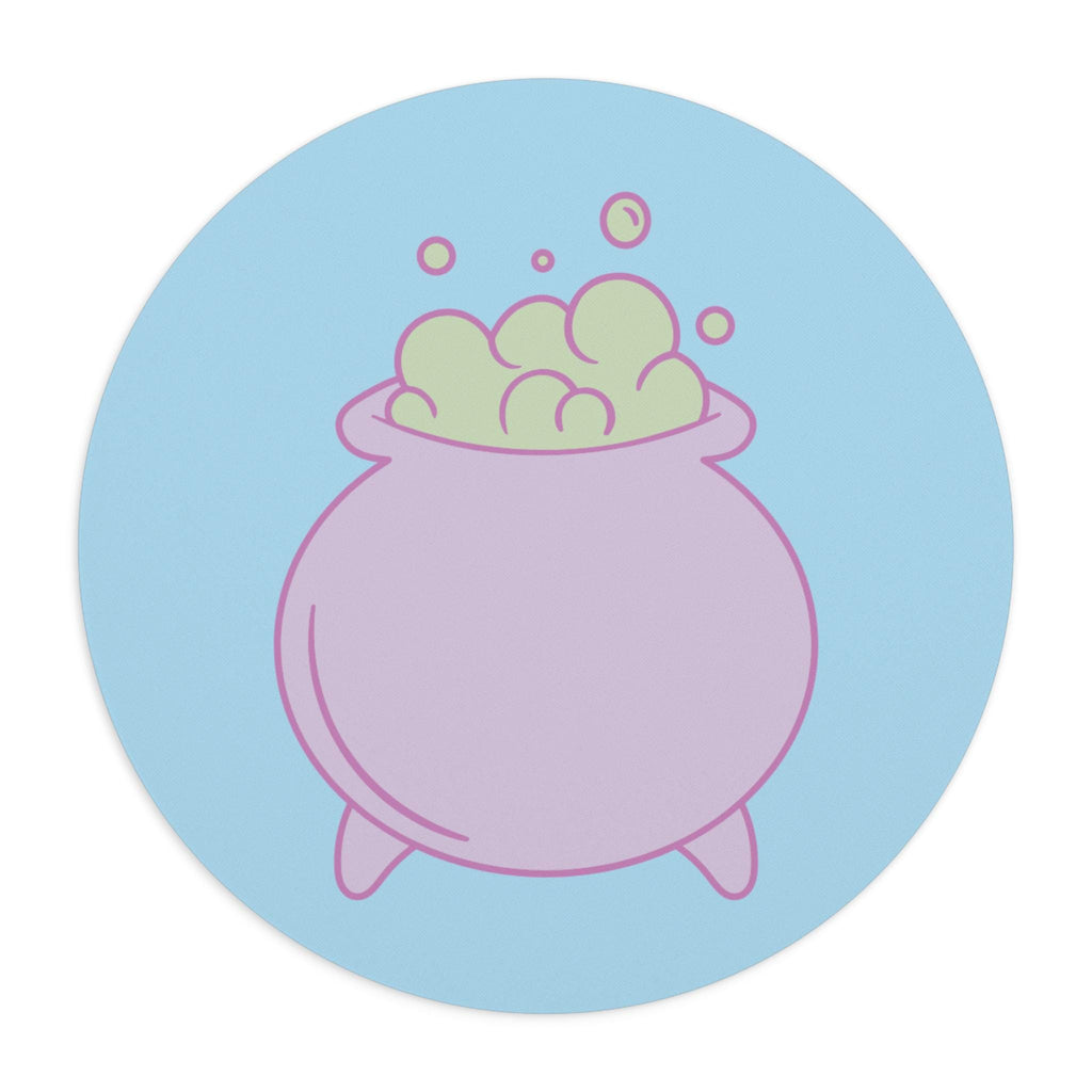 Whimsical Cauldron Mouse Pad - Cute Desk Accessory, Halloween Gift, Office Decor, Computer Pad, Witchy Vibe