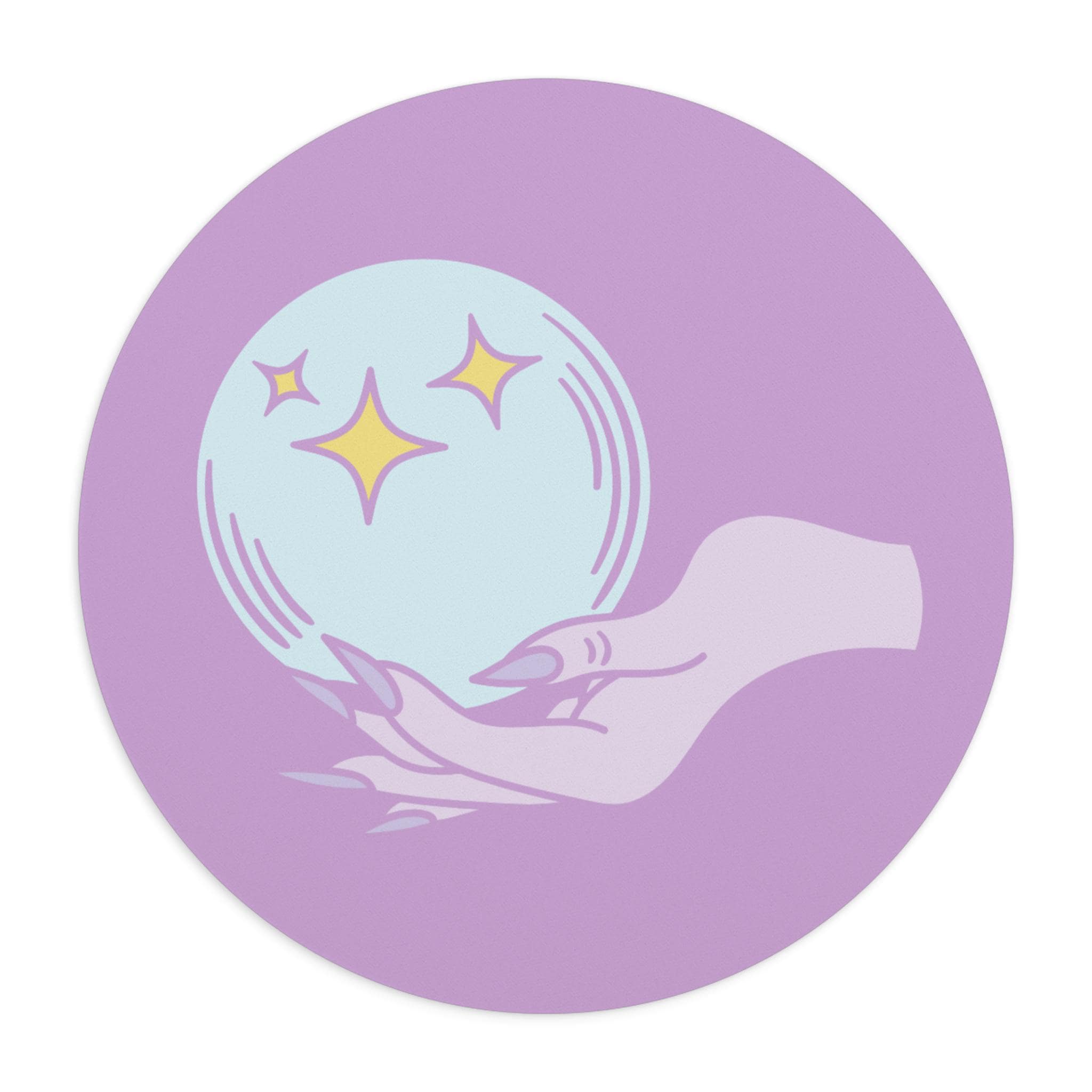 Mystical Crystal Ball Mouse Pad, Psychic Decor, Witchy Office Aesthetic, Gift for Witches, Astrology Lovers